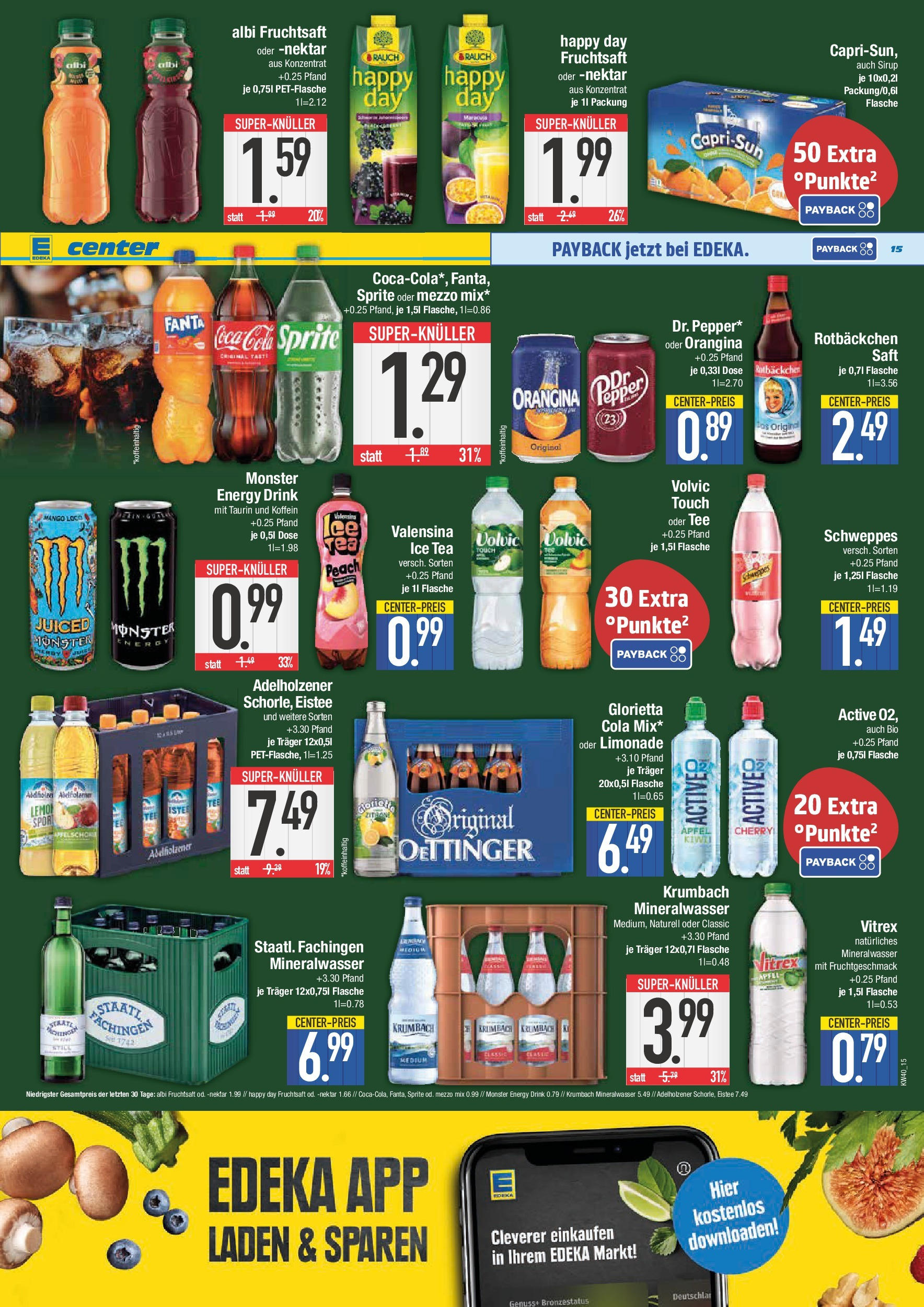Edeka prospekt Schwabmünchen	 (ab 28.09.2025) » Angebote Online | Seite: 15 | Produkte: Fanta, Cola, Limonade, Sirup