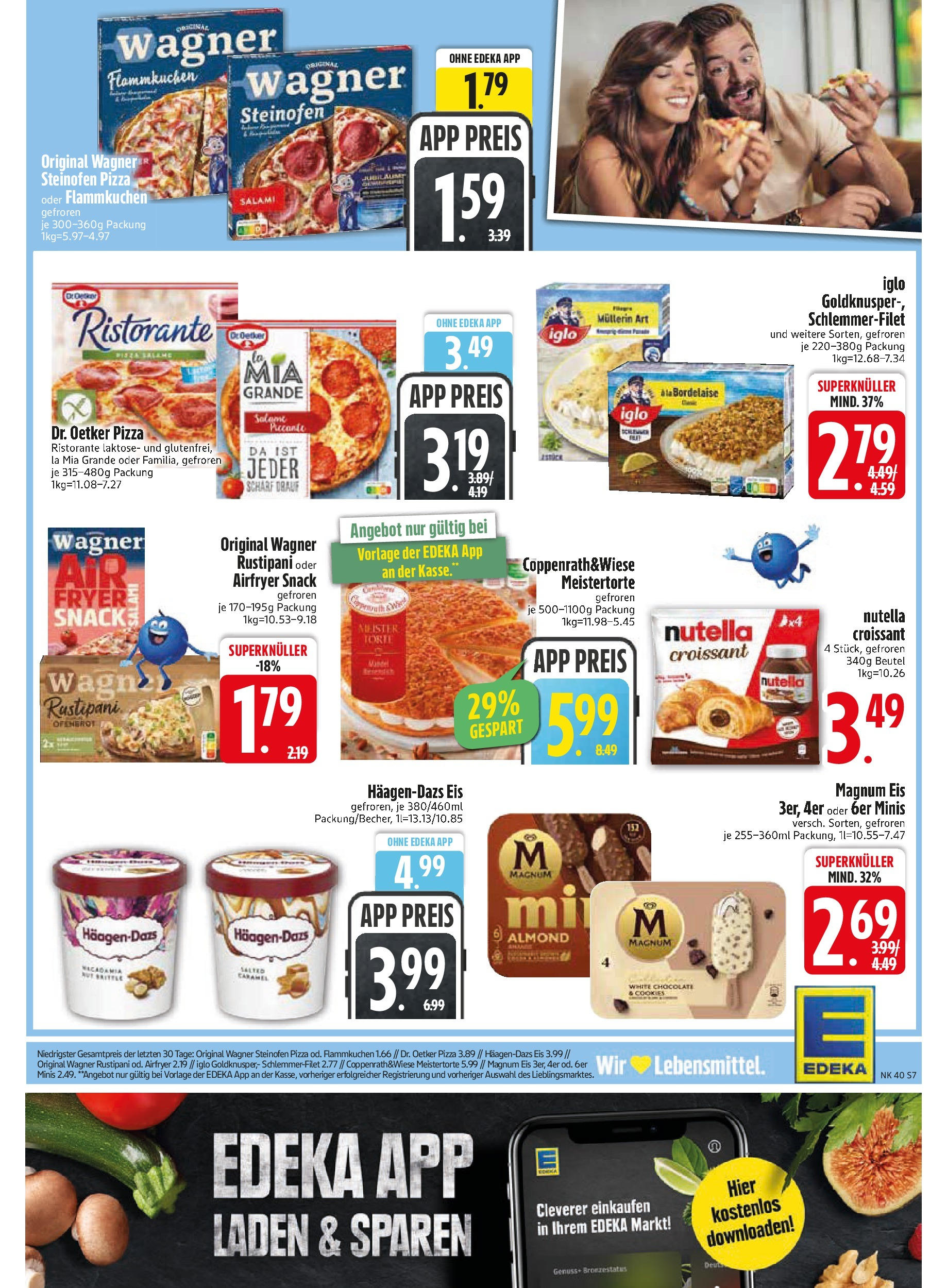 Edeka prospekt Murnau	 (ab 29.09.2025) » Angebote Online | Seite: 7 | Produkte: Ristorante, Iglo, Croissant, Pizza