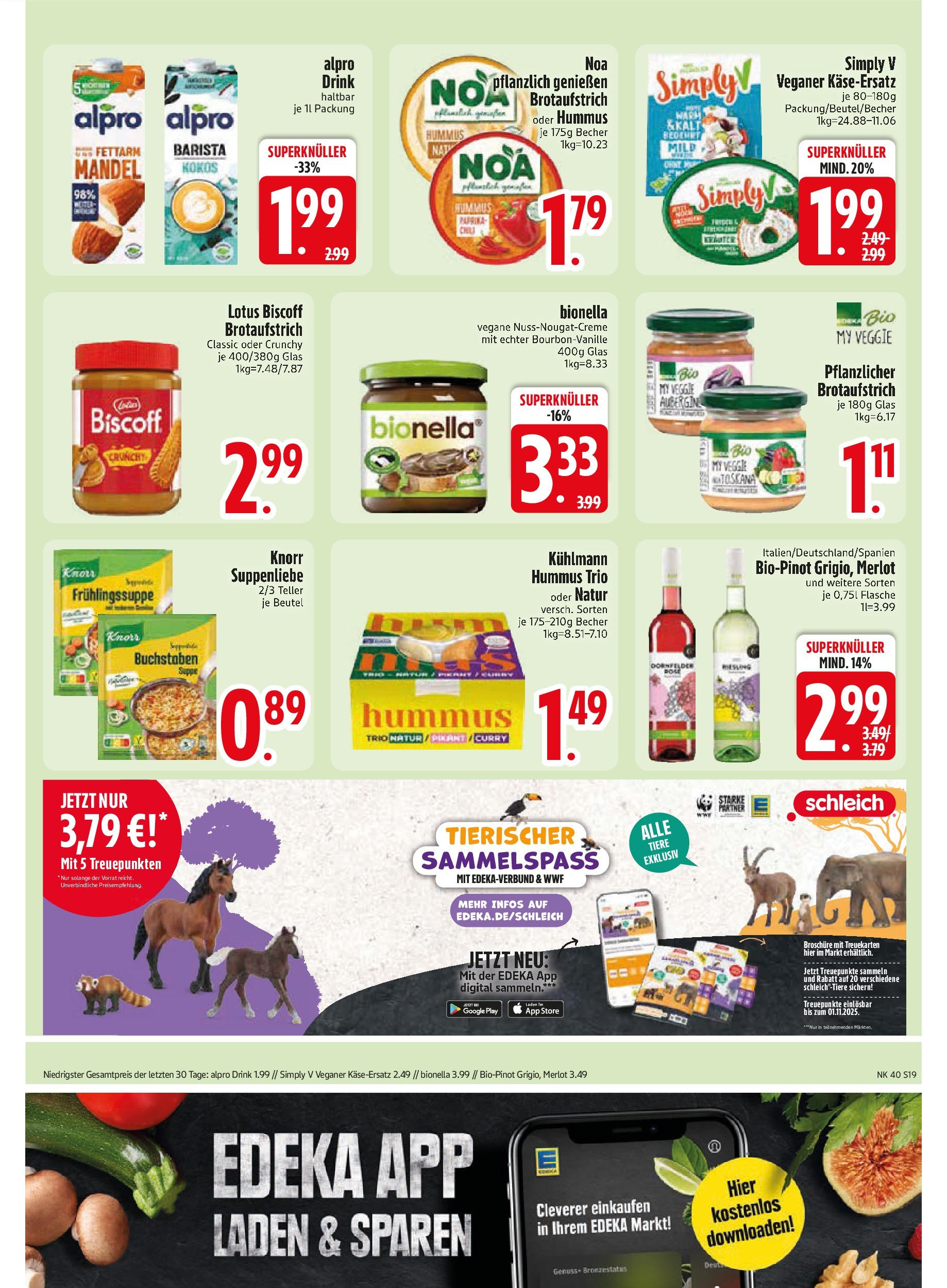 Edeka prospekt Murnau	 (ab 29.09.2025) » Angebote Online | Seite: 19 | Produkte: Butter, Merlot, Knorr, Alpro