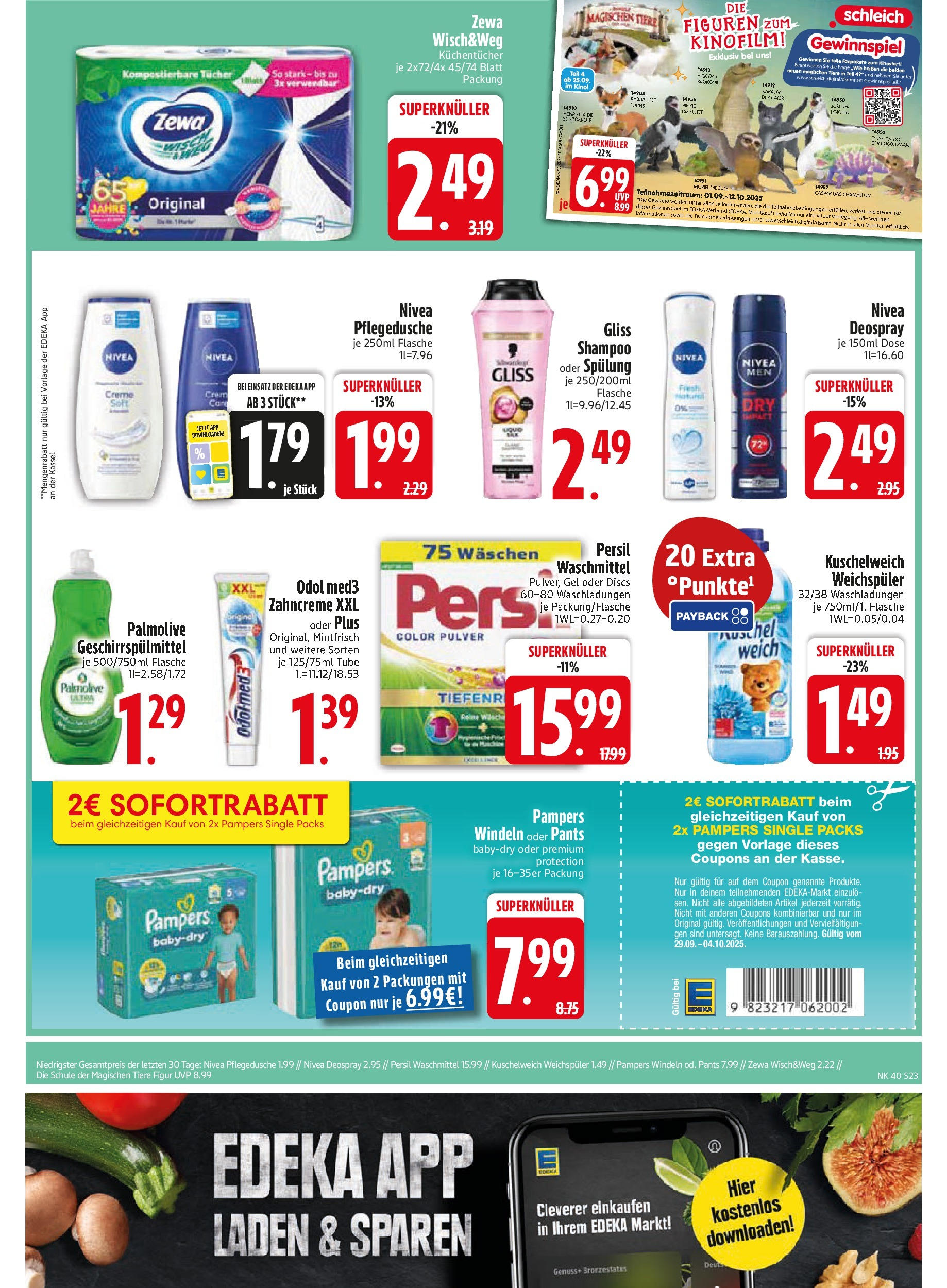 Edeka prospekt Murnau	 (ab 29.09.2025) » Angebote Online | Seite: 23 | Produkte: Zewa, Shampoo, Spülung, Persil