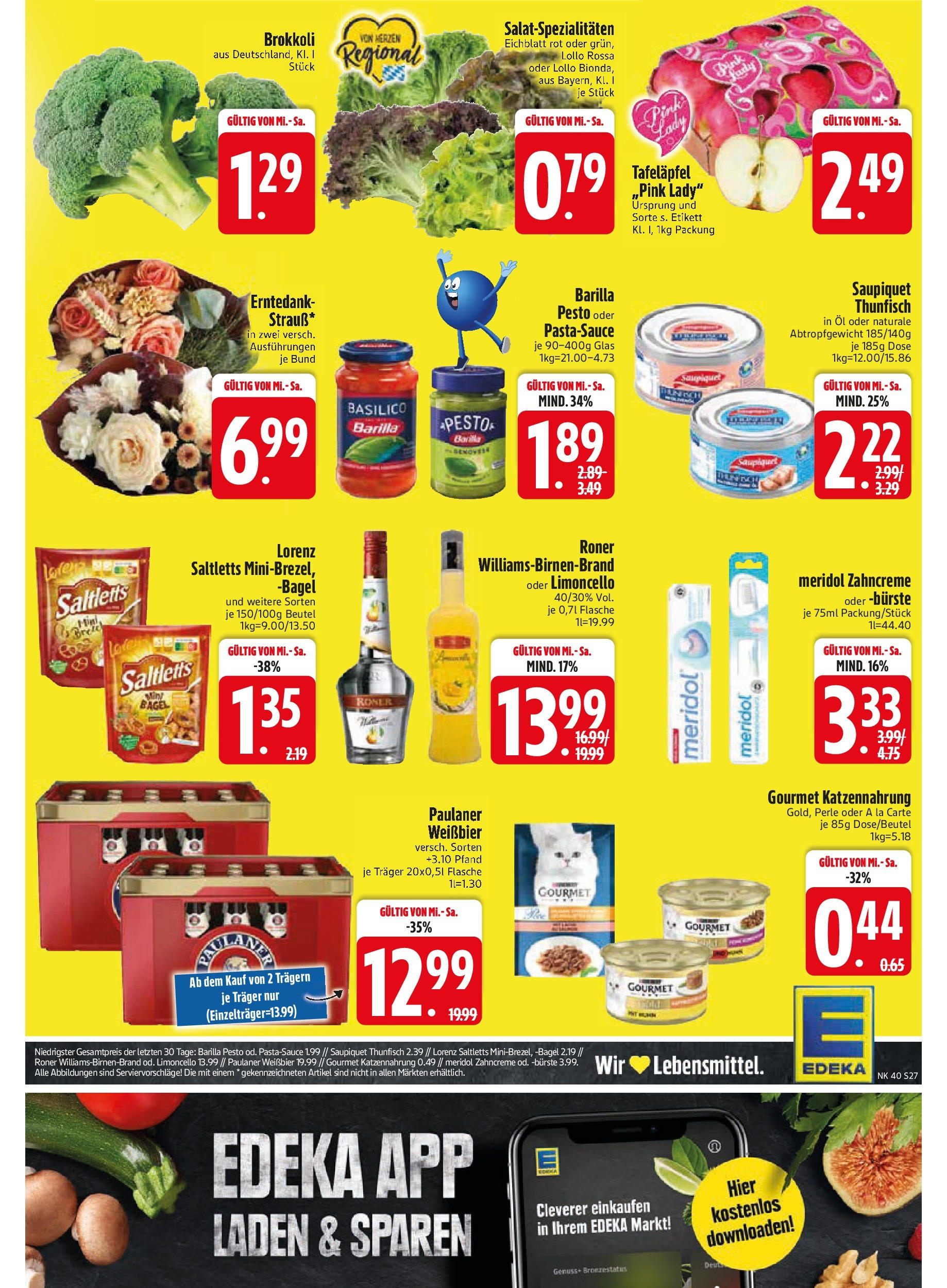 Edeka prospekt Murnau	 (ab 29.09.2025) » Angebote Online | Seite: 27 | Produkte: Barilla, Weißbier, Bürste, Brokkoli