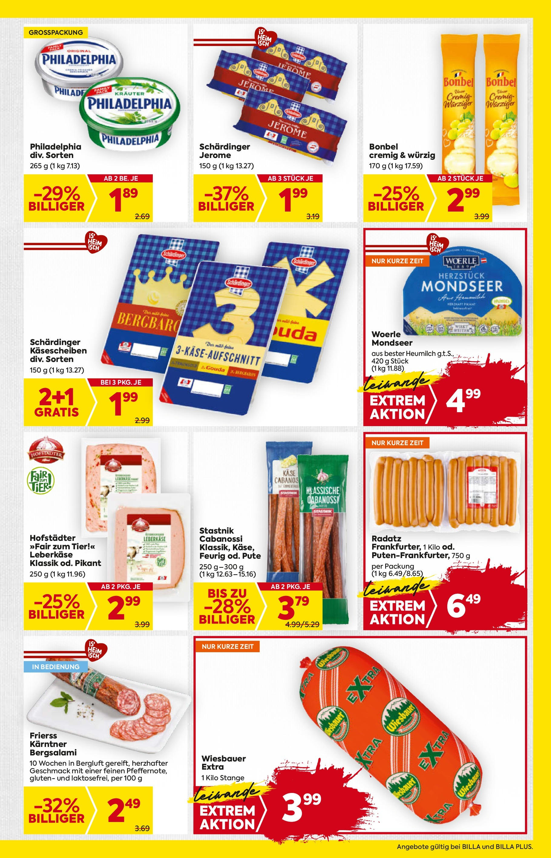 Billa Flugblatt - Wien ab 02.10.2025 - Angebote, Prospekt | Seite: 7 | Produkte: Käse