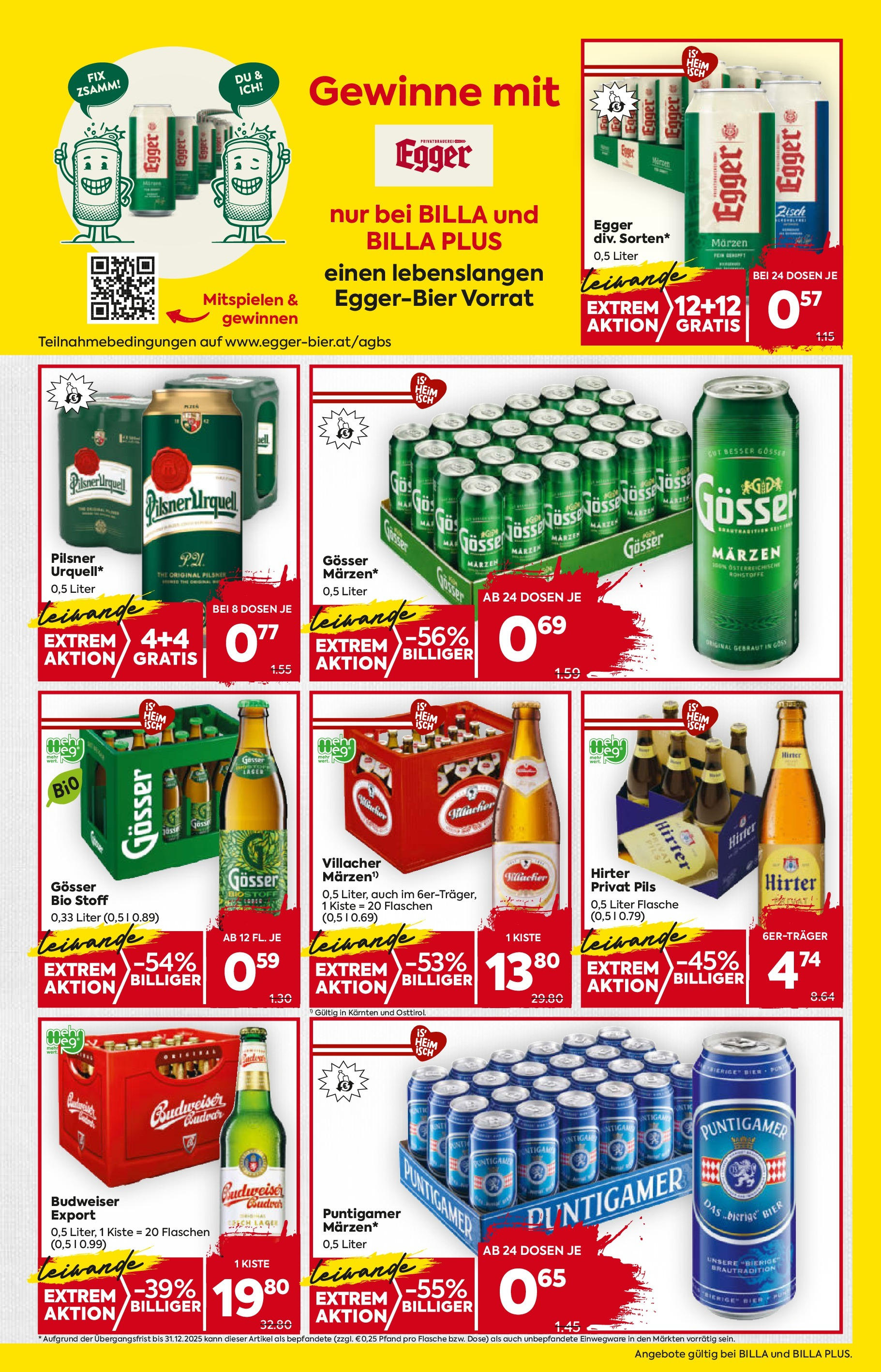 Billa Flugblatt - Maria Rain, Patergassen ab 01.10.2025 - Angebote, Prospekt | Seite: 15 | Produkte: Bier
