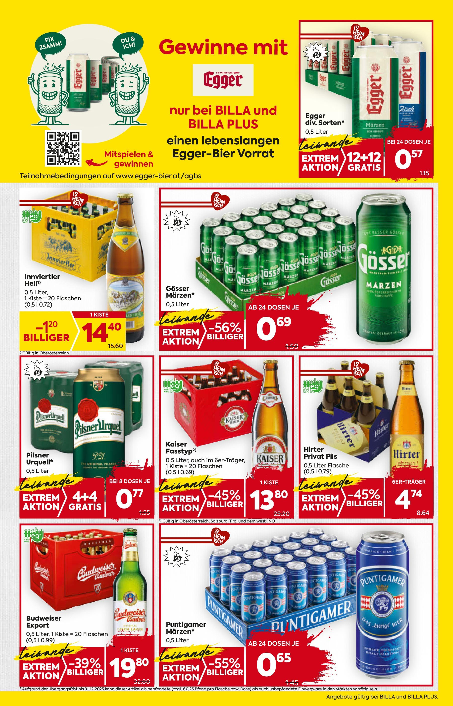 Billa Flugblatt - Grieskirchen, Wallern An Der Trattnach, Ansfelden ab 02.10.2025 - Angebote, Prospekt | Seite: 15 | Produkte: Bier, Fisch