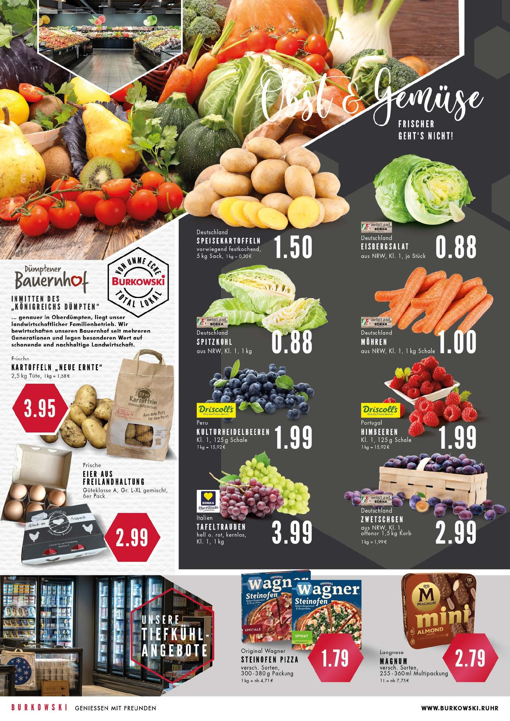Edeka prospekt Essen	 (ab 28.09.2025) » Angebote Online | Seite: 6 | Produkte: Himbeeren, Langnese, Mohren, Pizza