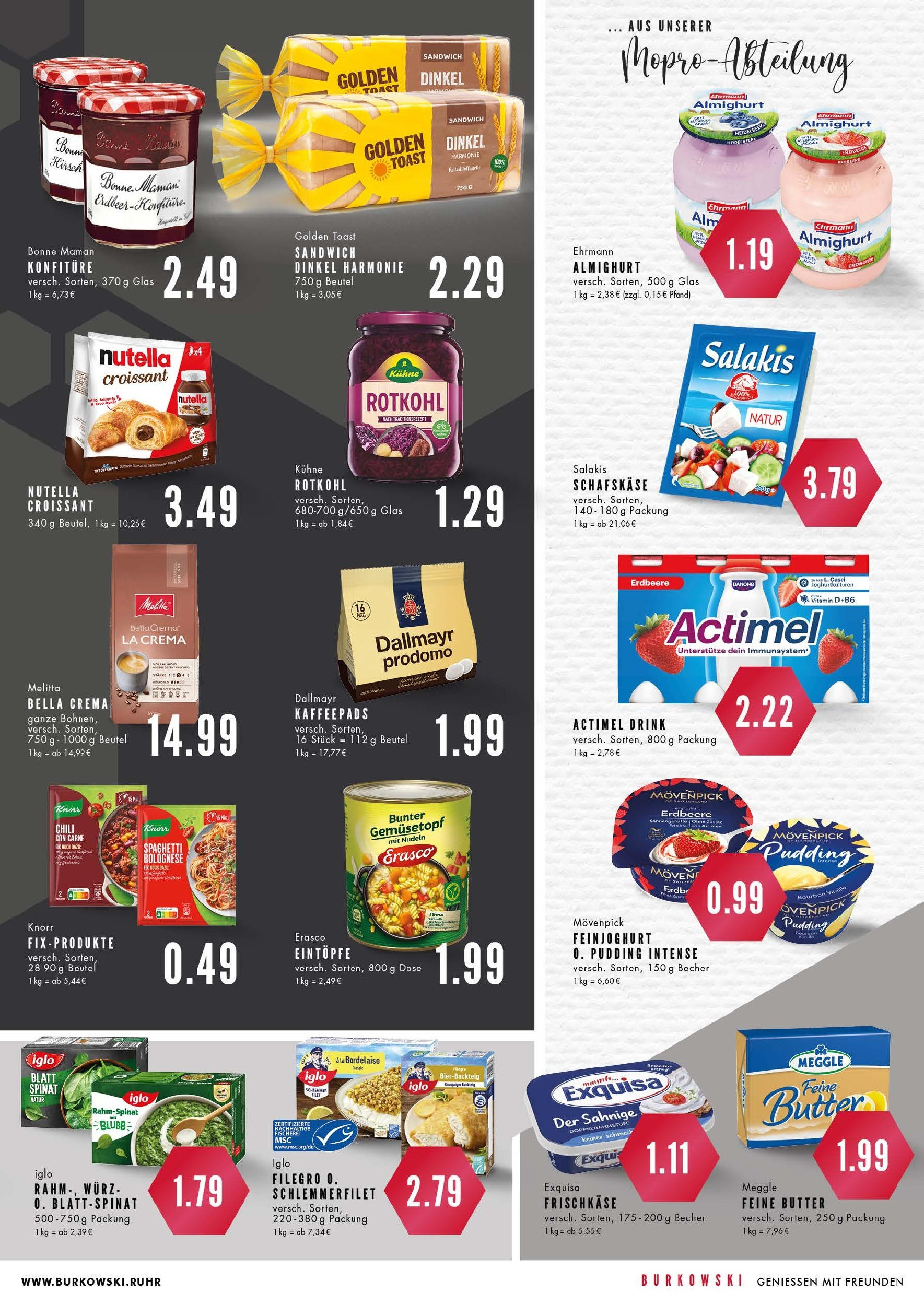 Edeka prospekt Essen	 (ab 28.09.2025) » Angebote Online | Seite: 7 | Produkte: Actimel, Rotkohl, Chili, Bonne maman