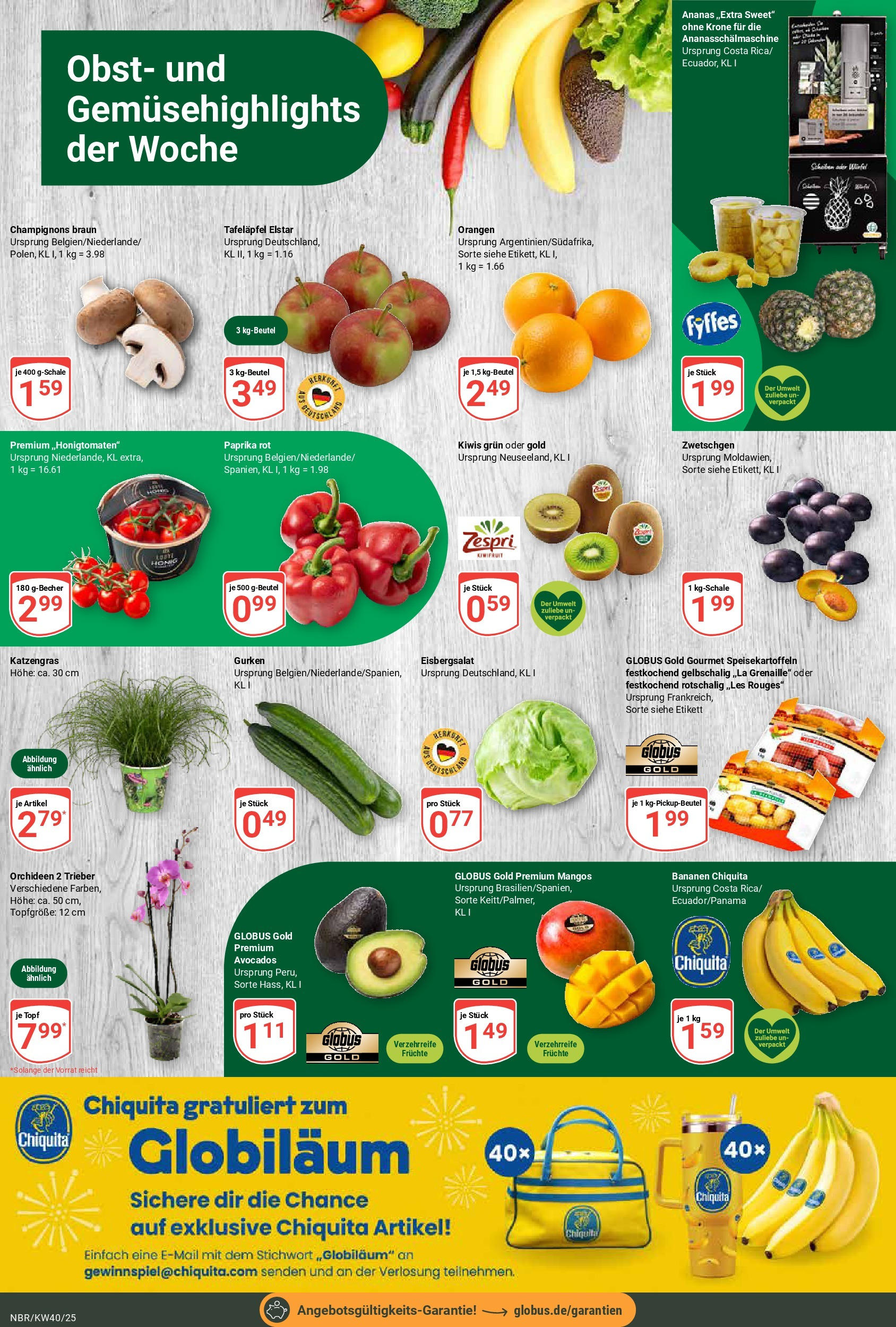 Globus prospekt Neubrandenburg	 (ab 28.09.2025) » Angebote online | Seite: 7 | Produkte: Orangen, Zwetschgen, Eisbergsalat, Paprika