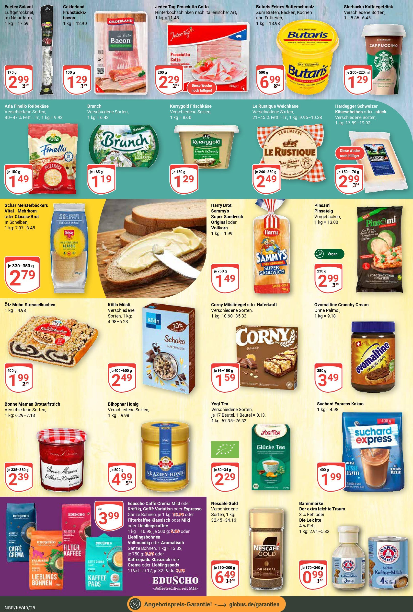 Globus prospekt Neubrandenburg	 (ab 28.09.2025) » Angebote online | Seite: 13 | Produkte: Trauben, Kaffee, Brot, Reibekase