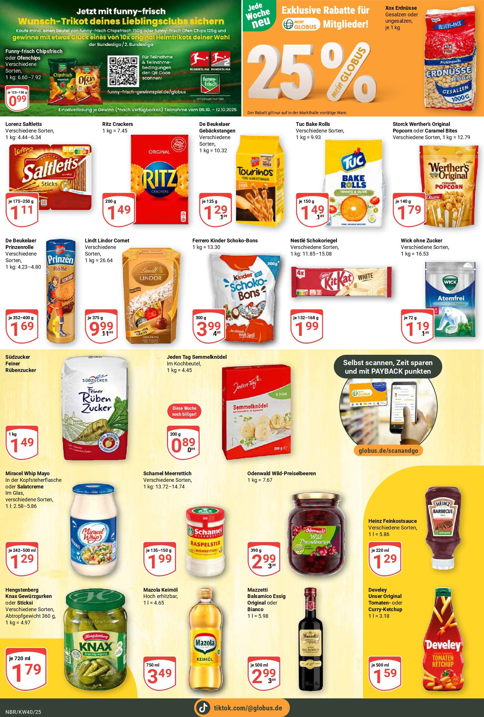 Globus prospekt Neubrandenburg	 (ab 28.09.2025) » Angebote online | Seite: 14 | Produkte: Erdnüsse, Funny frisch, Chips, Ketchup