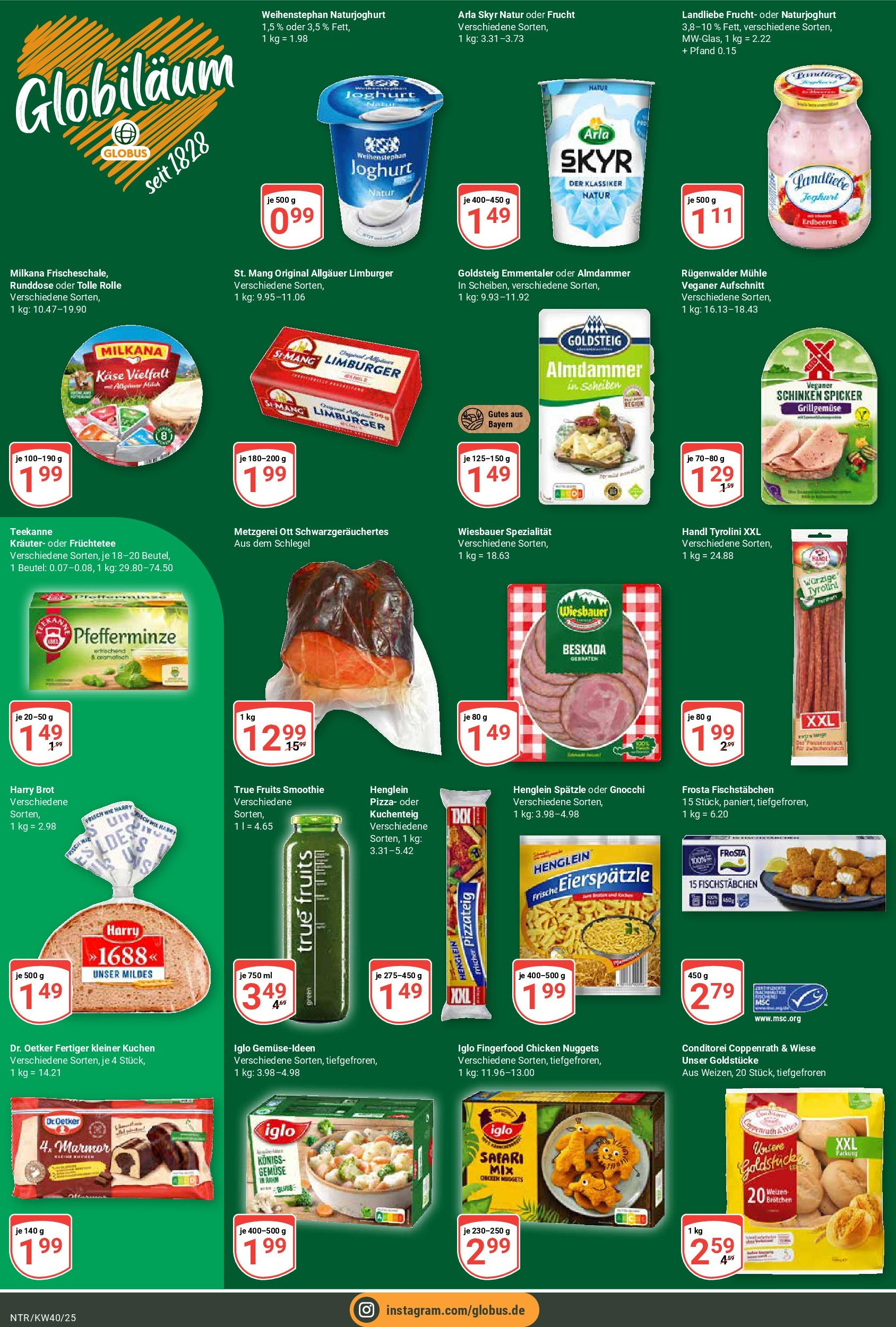 Globus prospekt Neutraubling	 (ab 28.09.2025) » Angebote online | Seite: 3 | Produkte: Mühle, Milkana, Kuchen, Erdbeeren