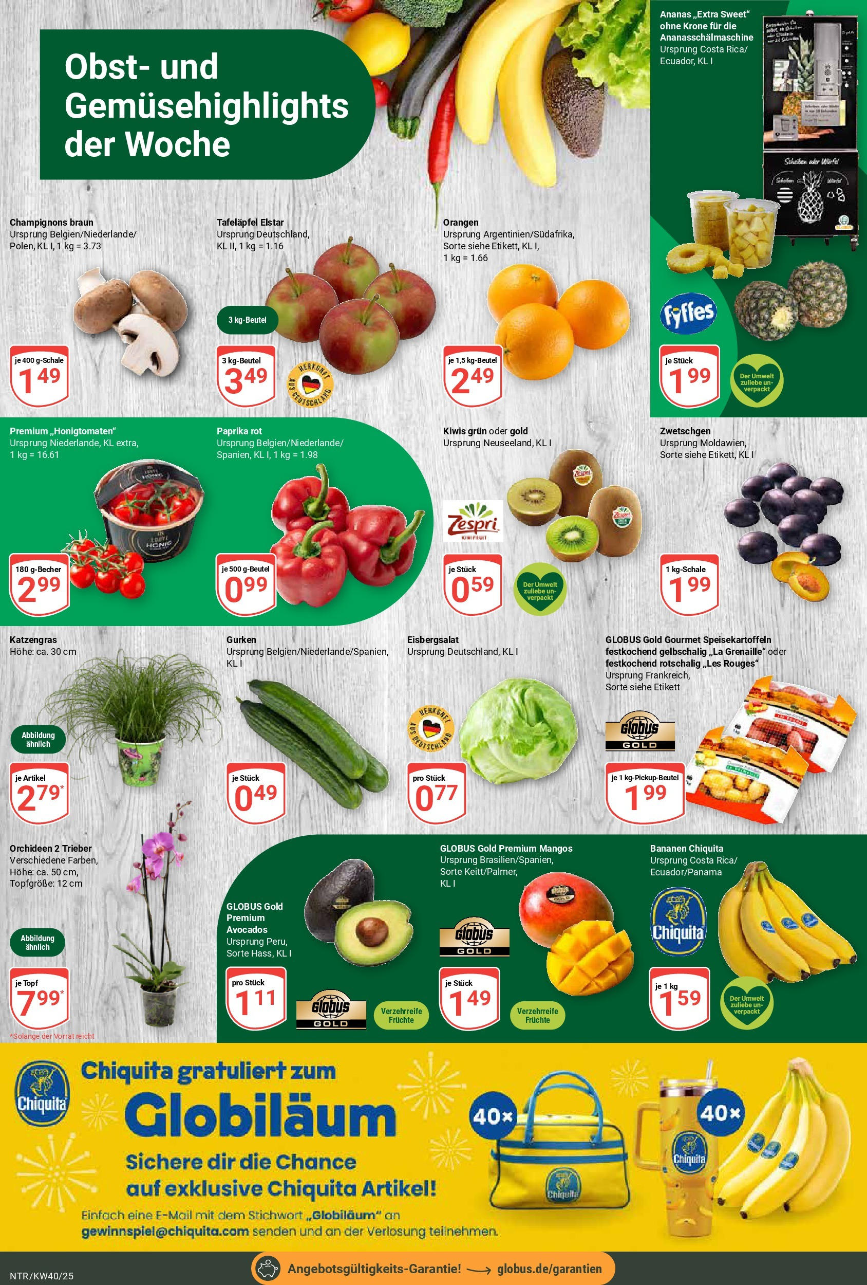 Globus prospekt Neutraubling	 (ab 28.09.2025) » Angebote online | Seite: 8 | Produkte: Orangen, Zwetschgen, Eisbergsalat, Gurken
