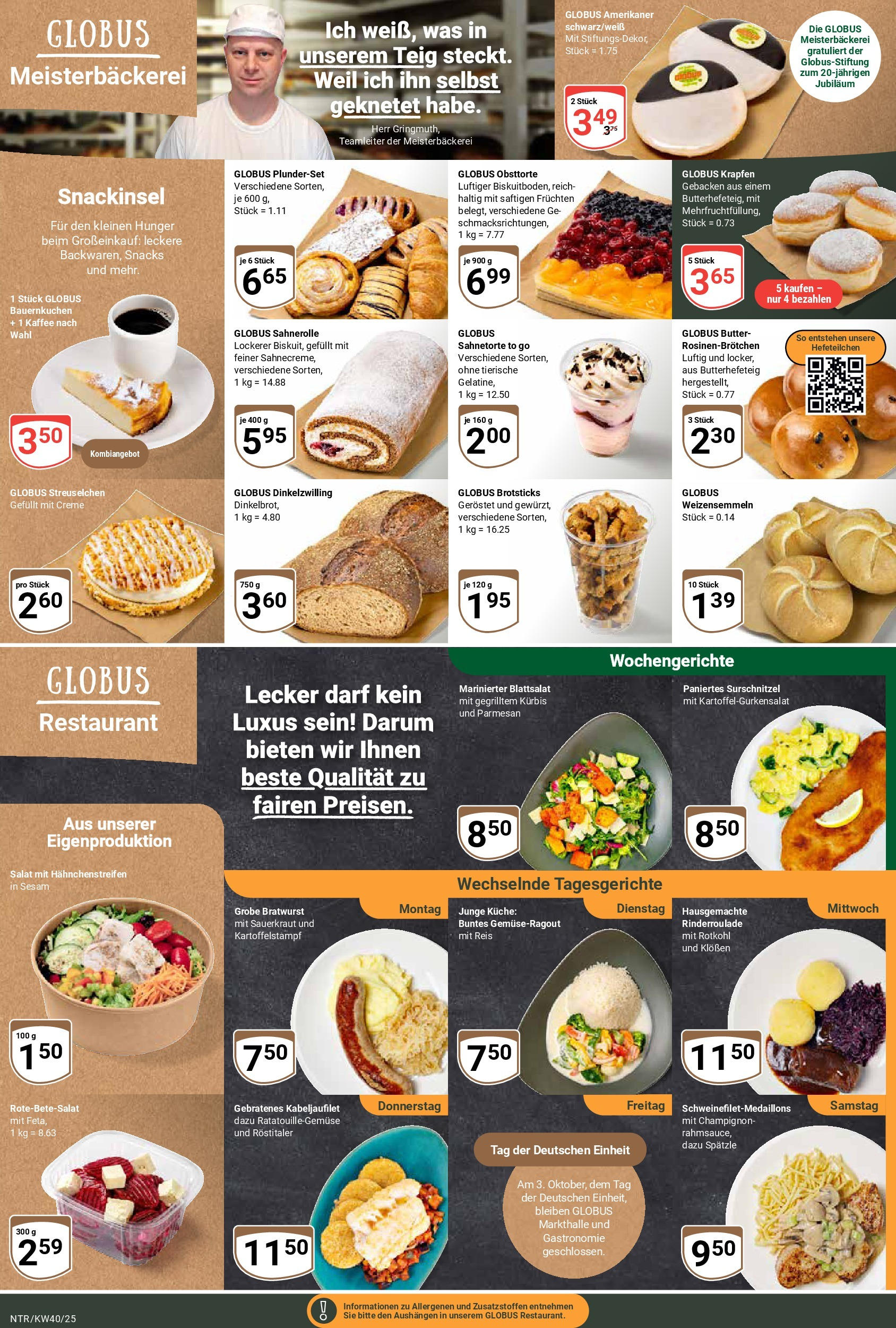 Globus prospekt Neutraubling	 (ab 28.09.2025) » Angebote online | Seite: 9 | Produkte: Butter, Kaffee, Küche, Reis