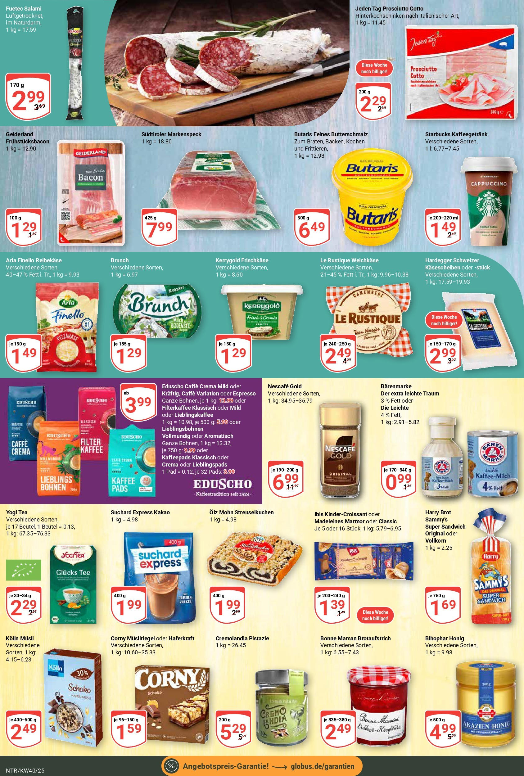 Globus prospekt Neutraubling	 (ab 28.09.2025) » Angebote online | Seite: 14 | Produkte: Butterschmalz, Kaffeepads, Kolln, Frischkase