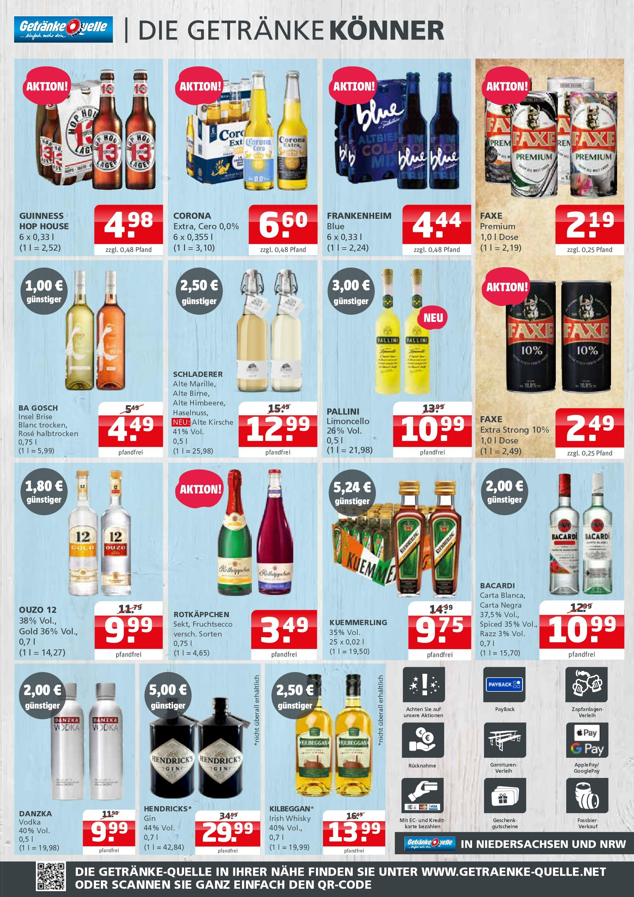 Entdecke - Getränke Quelle: Getränkeangebote (ab 28.09.2025) zum Blättern | Seite: 6 | Produkte: Bacardi, Whisky, Limoncello, Wodka