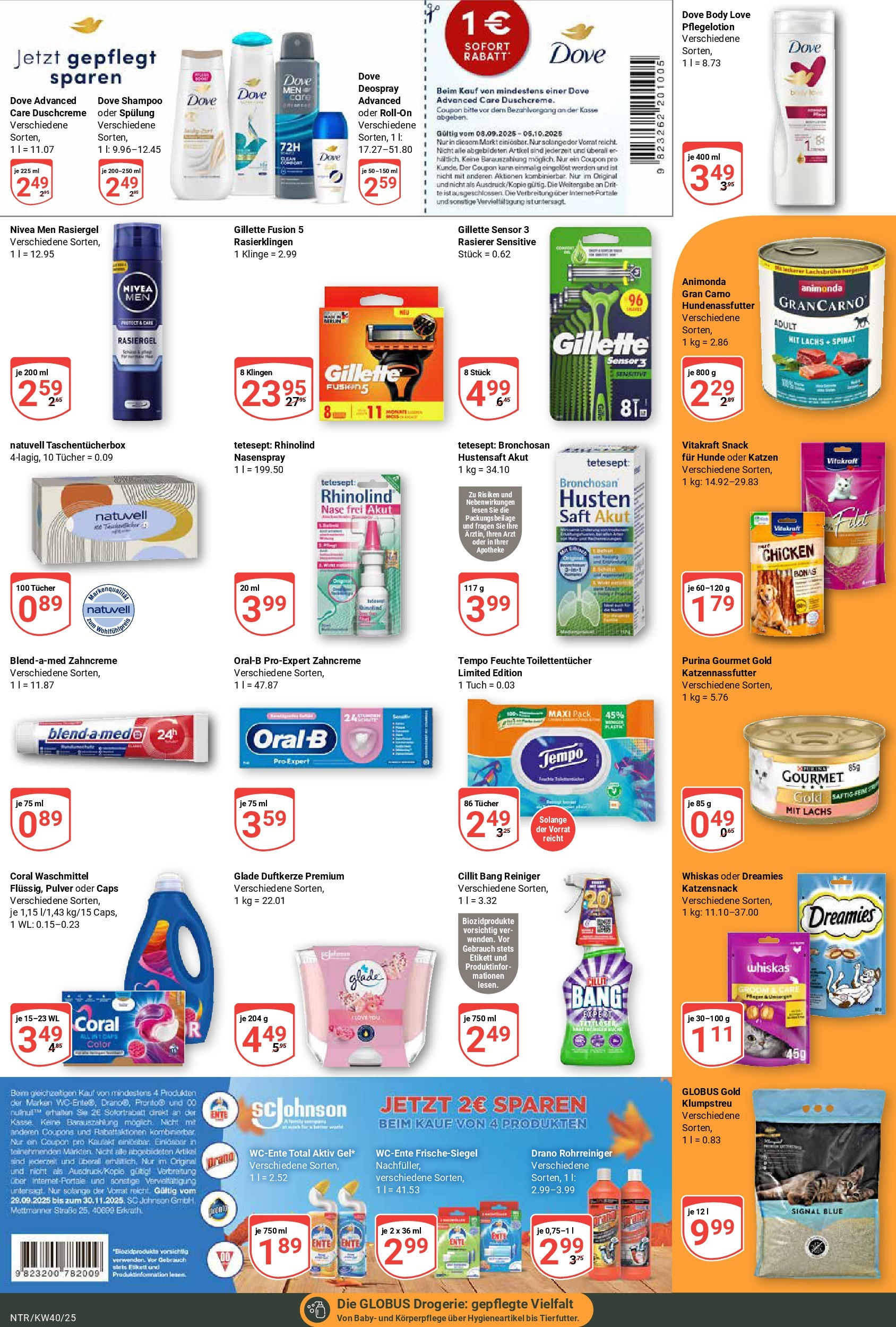 Globus prospekt Neutraubling	 (ab 28.09.2025) » Angebote online | Seite: 21 | Produkte: Coral, Coral waschmittel, Shampoo, Ente
