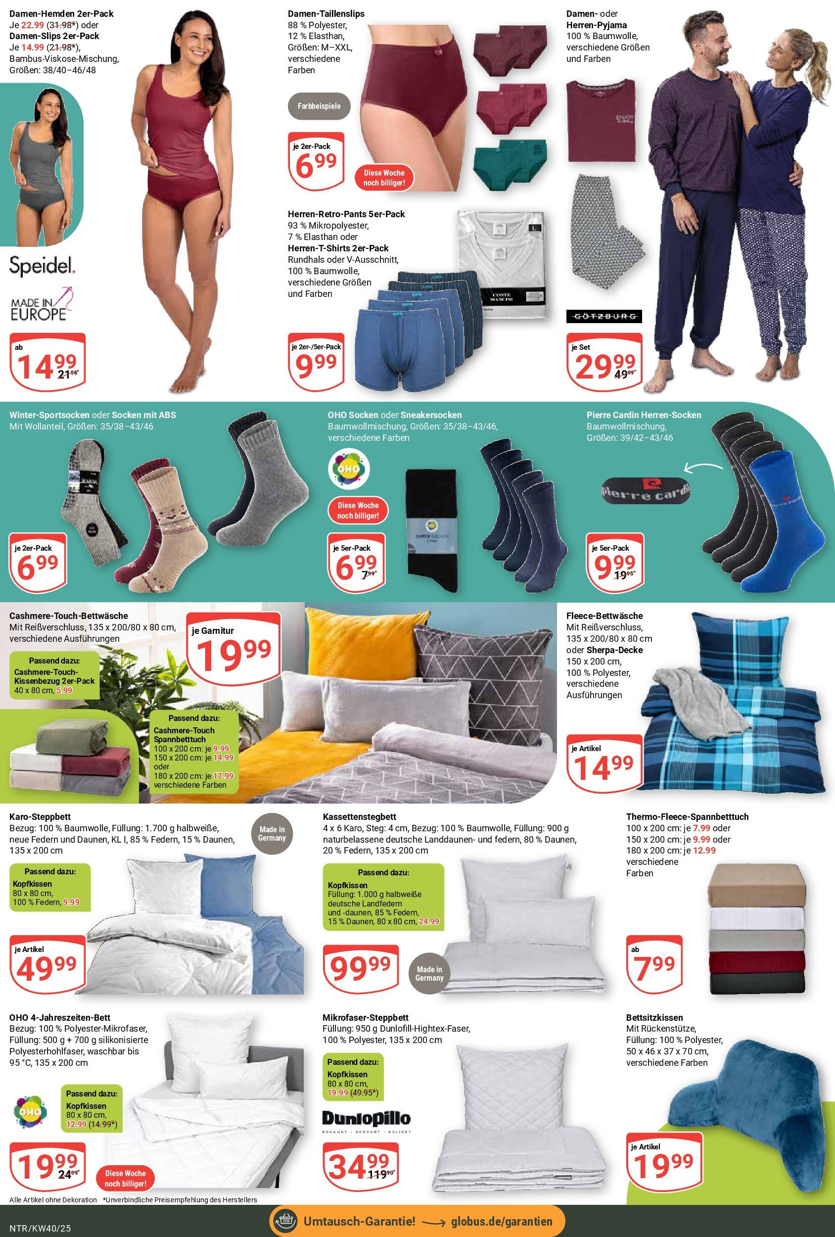Globus prospekt Neutraubling	 (ab 28.09.2025) » Angebote online | Seite: 26 | Produkte: Kopfkissen, Socken