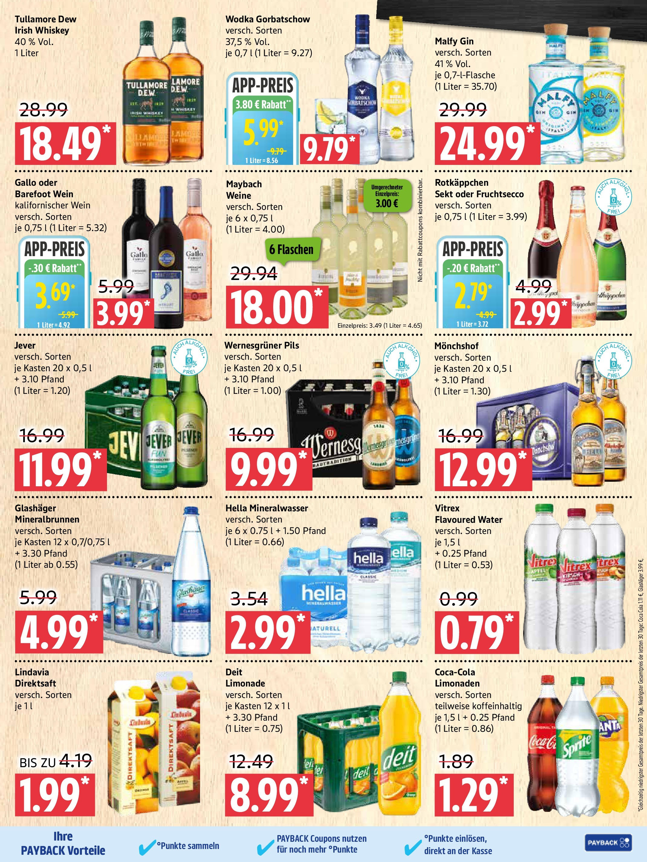 Marktkauf - Marktkauf: Wochenangebote (ab 28.09.2025) » Angebote online | Seite: 7 | Produkte: Wernesgruner, Mineralwasser, Wodka gorbatschow, Whiskey