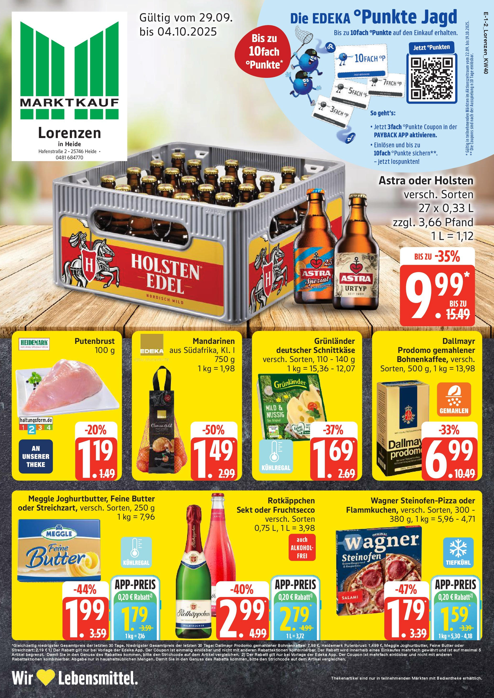 Marktkauf - Marktkauf: Wochenangebote (ab 28.09.2025) » Angebote online | Seite: 1 | Produkte: Butter, Theke, Holsten, Dallmayr