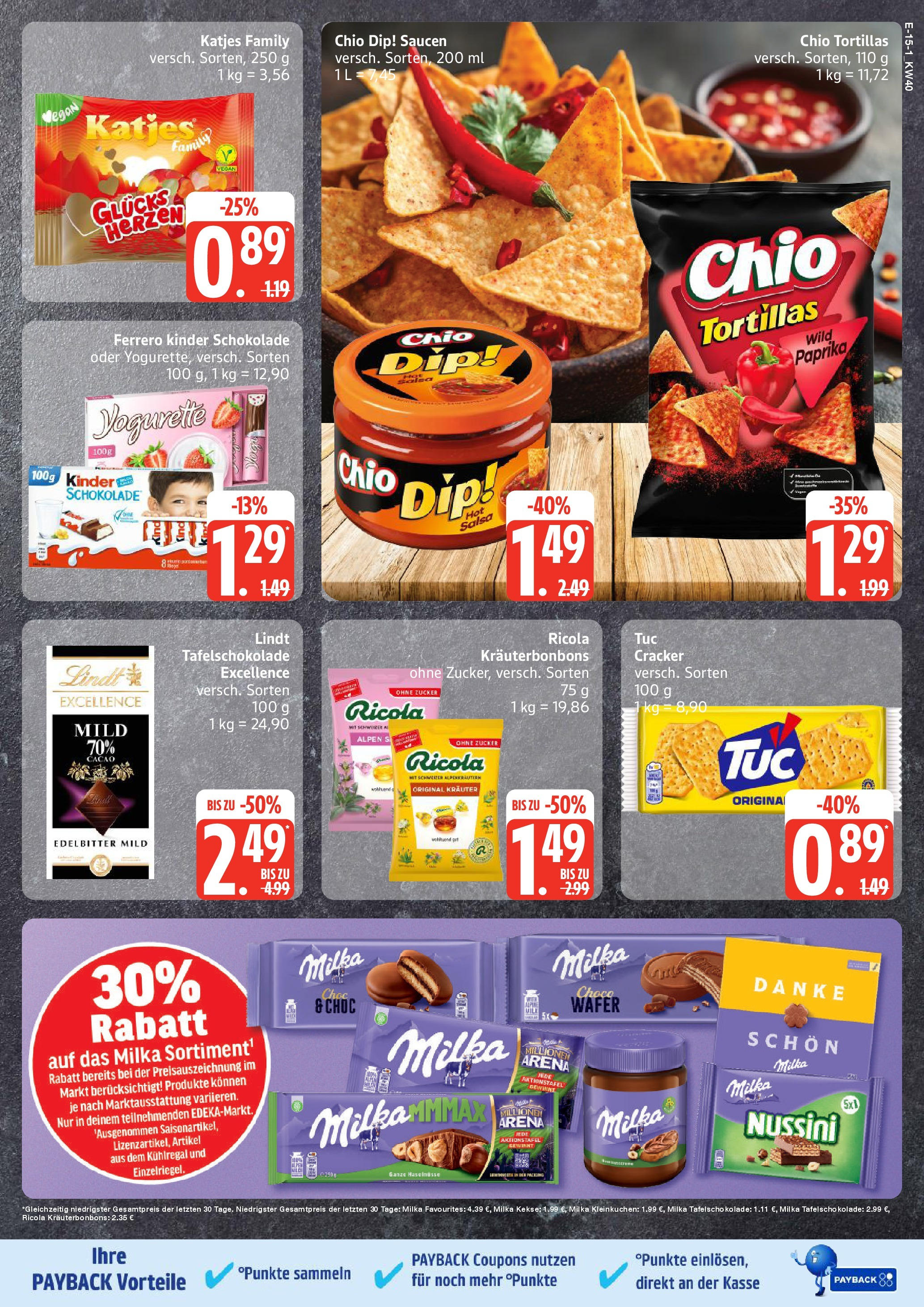 Edeka prospekt Hamburg	 (ab 28.09.2025) » Angebote Online | Seite: 15 | Produkte: Yogurette, Schokolade, Milka, Paprika