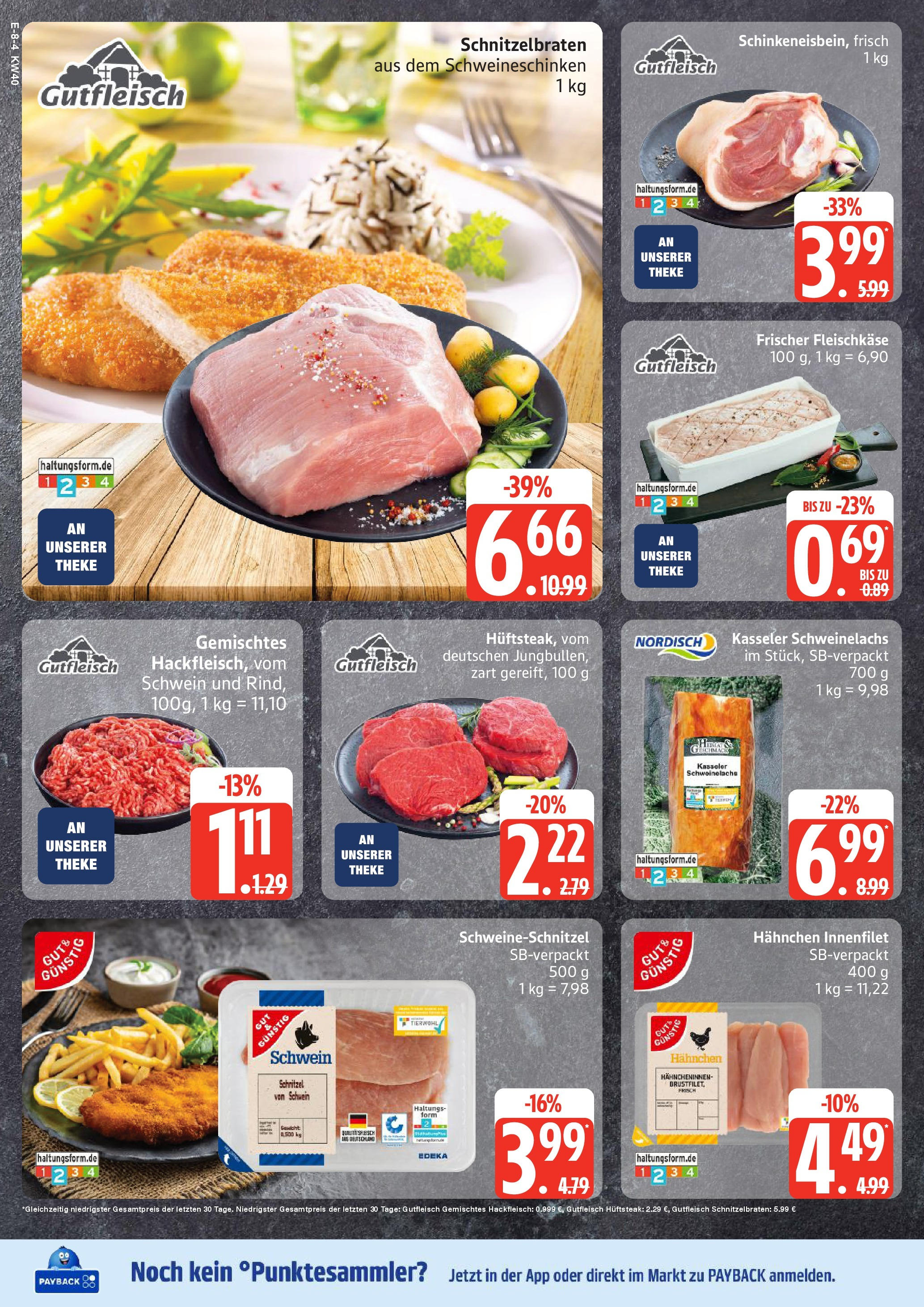 Marktkauf - Marktkauf: Wochenangebote (ab 28.09.2025) » Angebote online | Seite: 8 | Produkte: Gewicht, Theke, Schnitzel, Hackfleisch