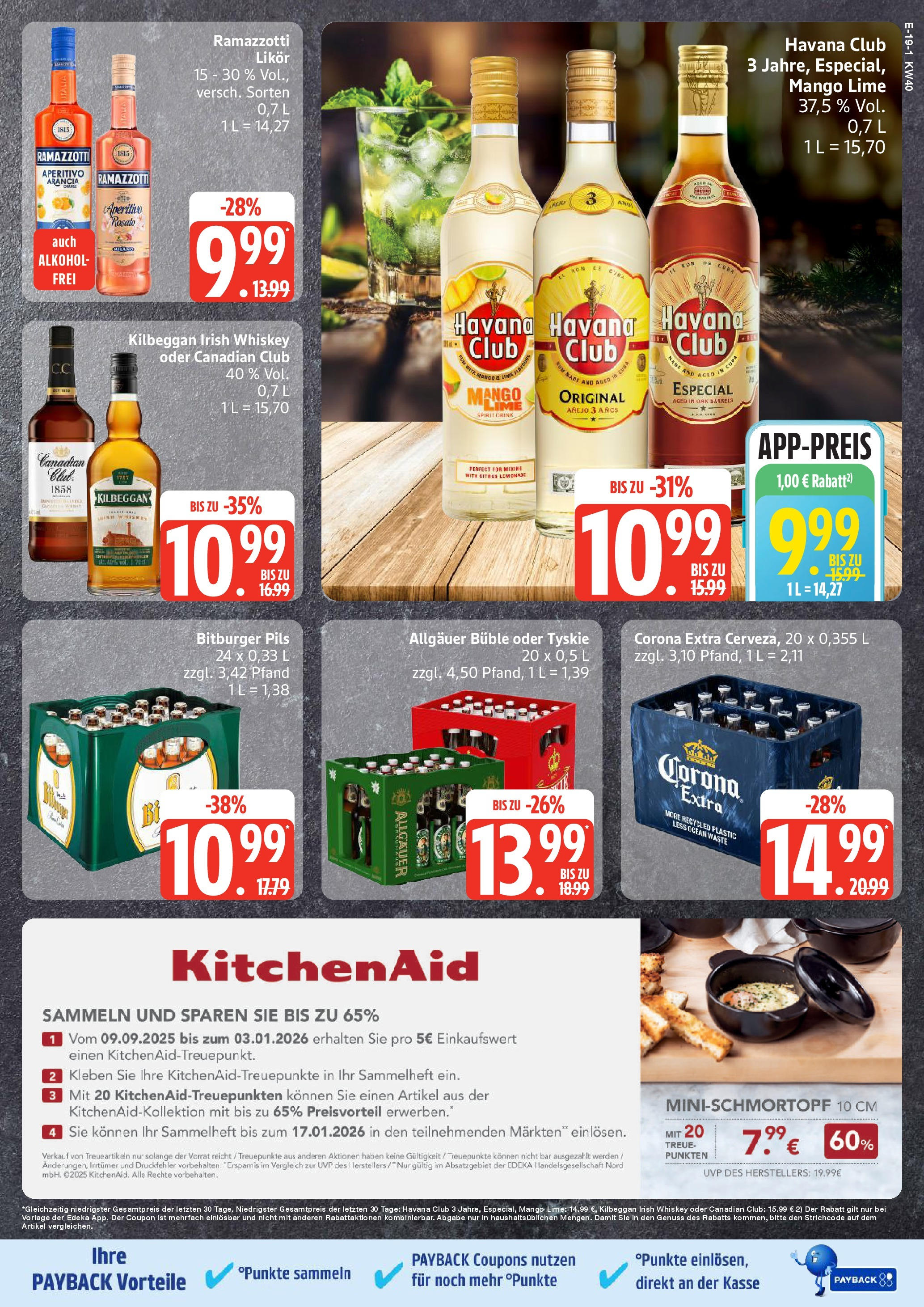 Edeka prospekt Hamburg	 (ab 28.09.2025) » Angebote Online | Seite: 19 | Produkte: Havana club, Rum, Mango, Whiskey