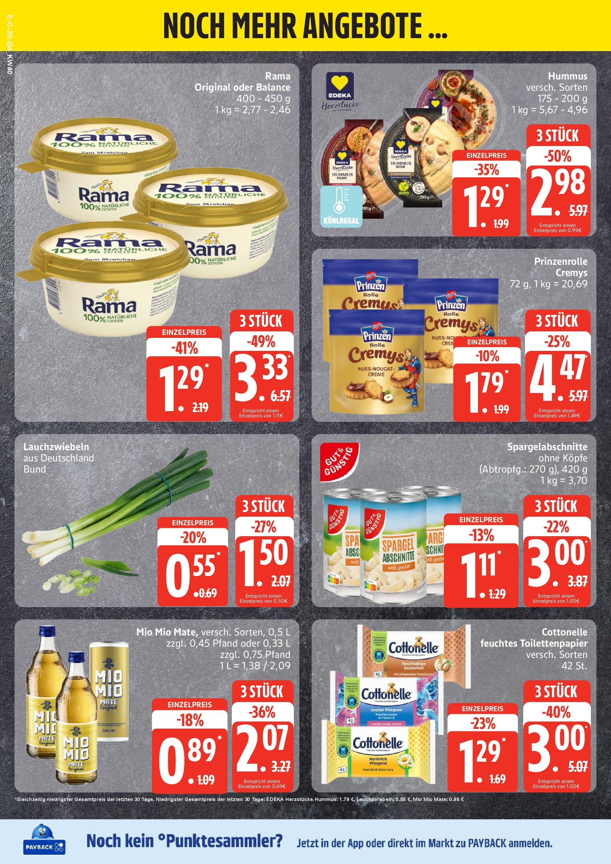 Marktkauf - Marktkauf: Wochenangebote (ab 28.09.2025) » Angebote online | Seite: 20 | Produkte: Rama, Spargel, Creme, Toilettenpapier