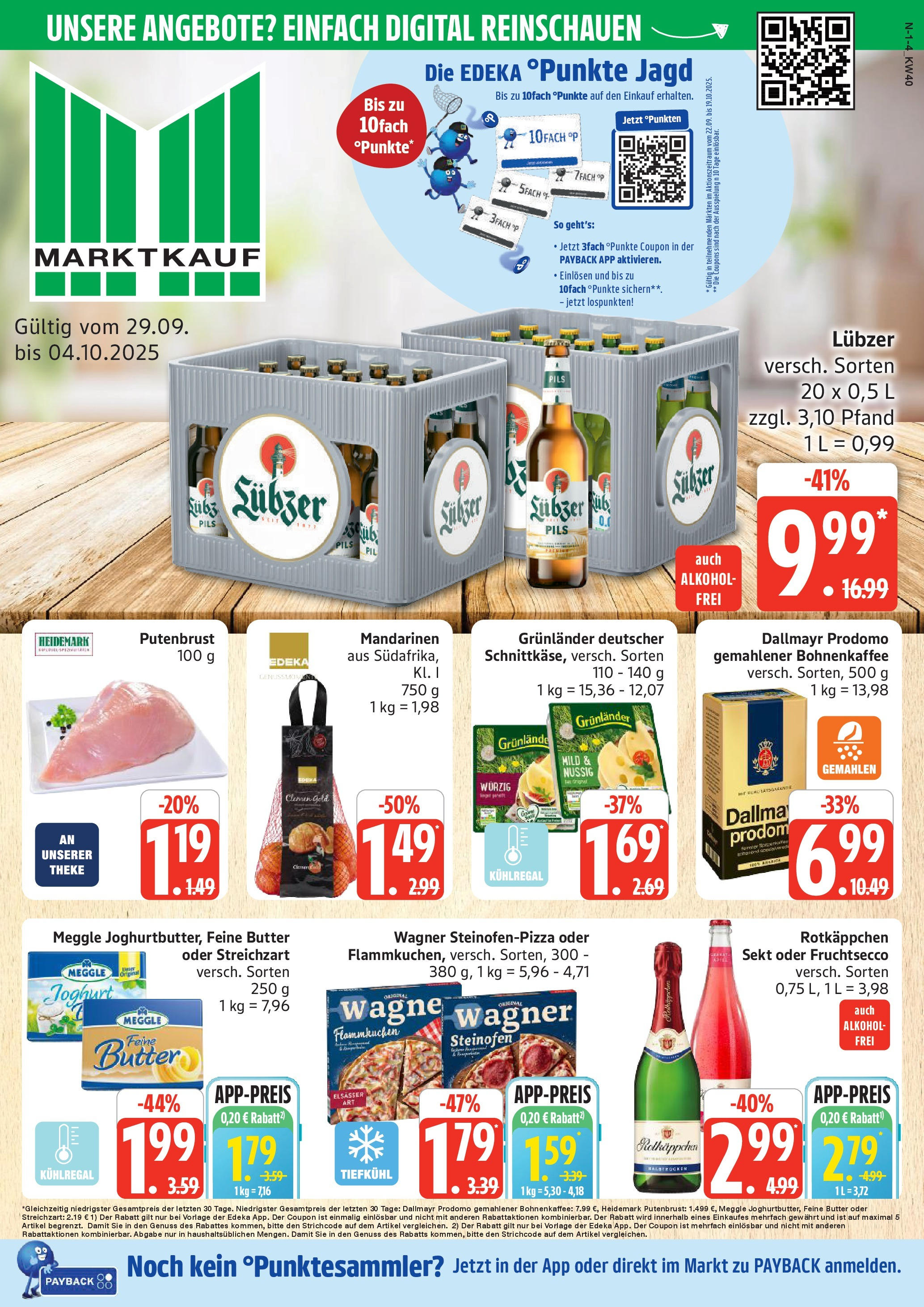 Marktkauf - Marktkauf: Wochenangebote (ab 28.09.2025) » Angebote online | Seite: 1 | Produkte: Sekt, Mandarinen, Fruchtsecco, Grunlander