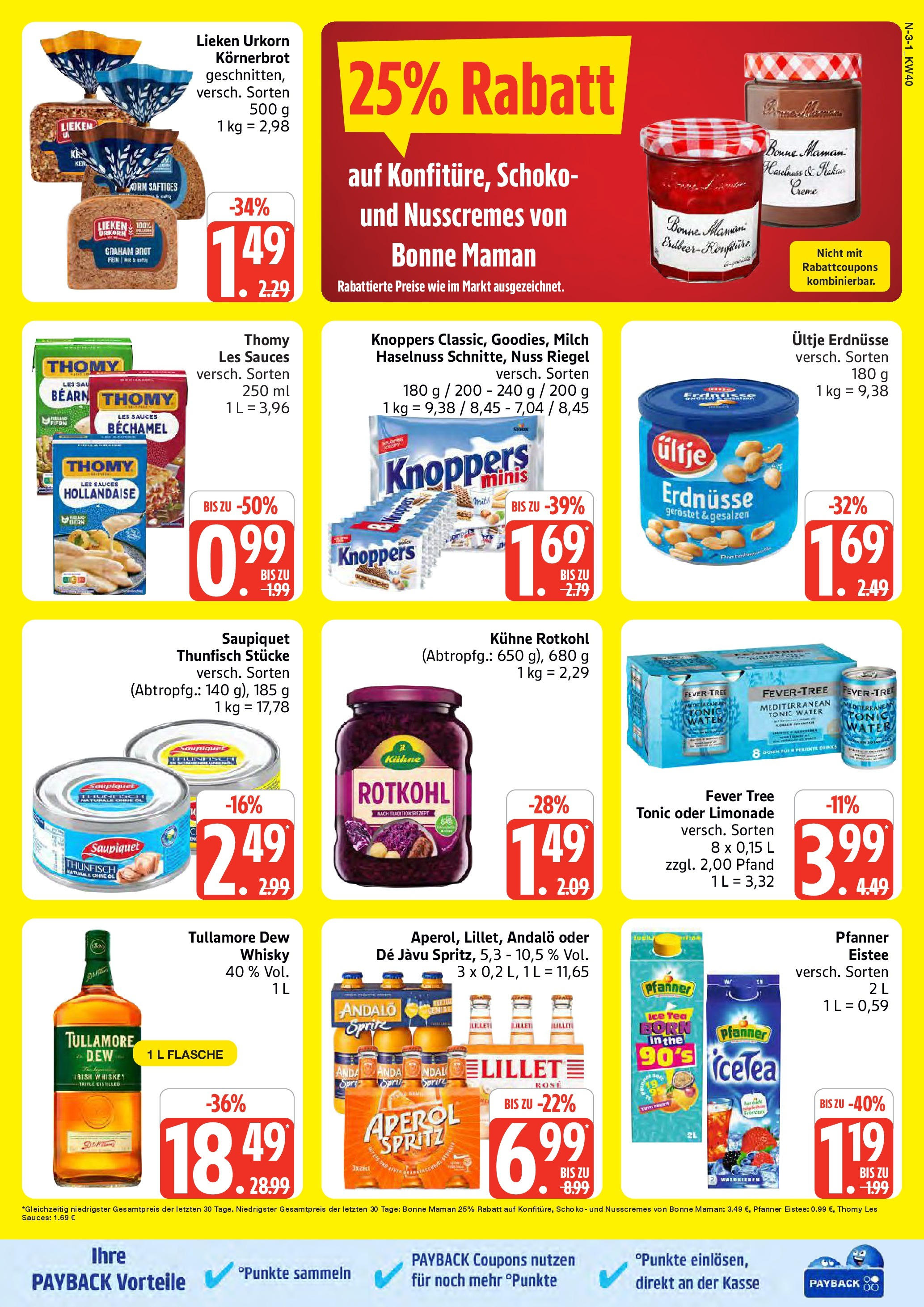 Marktkauf - Marktkauf: Wochenangebote (ab 28.09.2025) » Angebote online | Seite: 3 | Produkte: Erdnüsse, Limonade, Knoppers, Brot