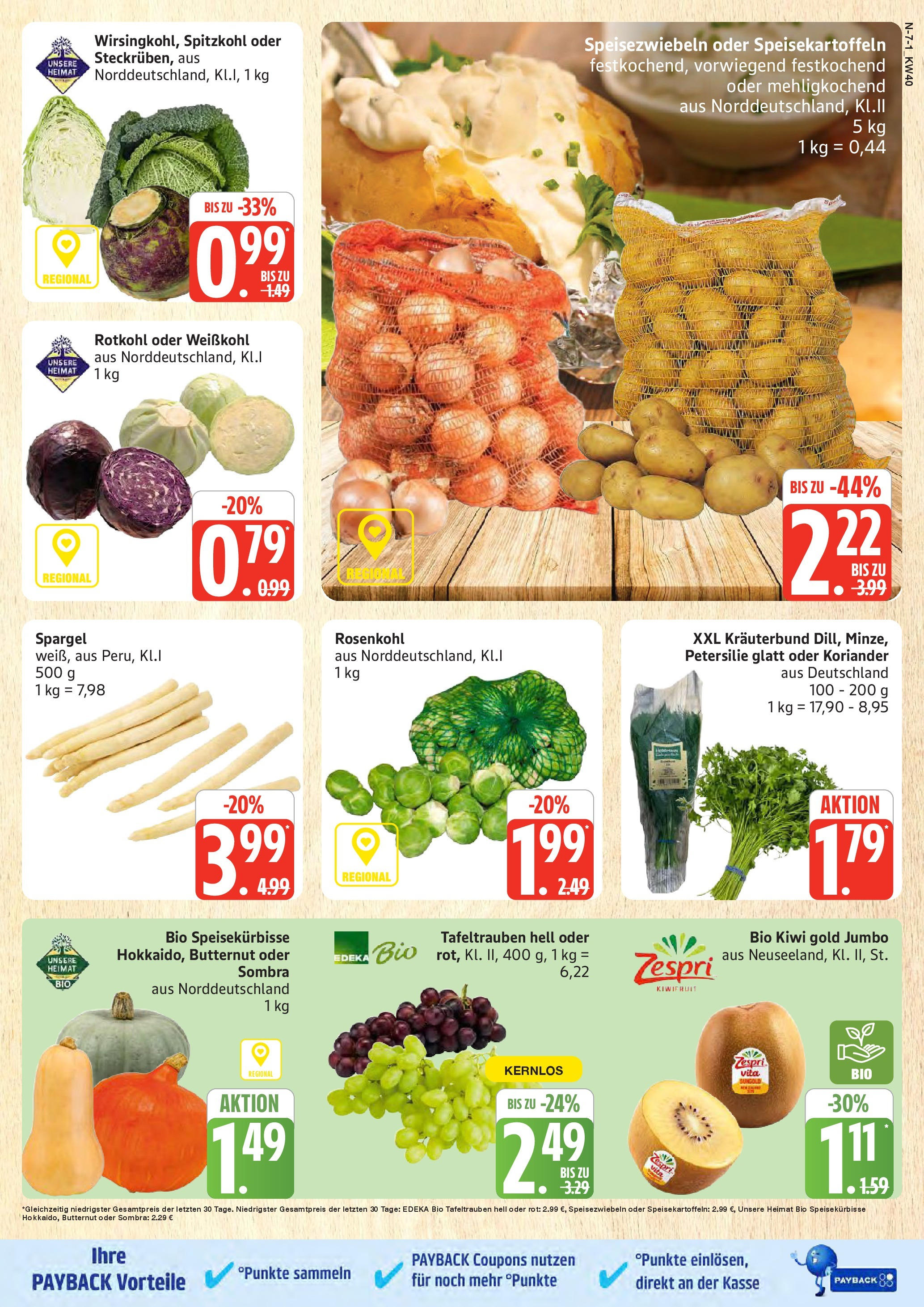 Marktkauf - Marktkauf: Wochenangebote (ab 28.09.2025) » Angebote online | Seite: 7 | Produkte: Rotkohl, Spargel, Petersilie, Kiwi