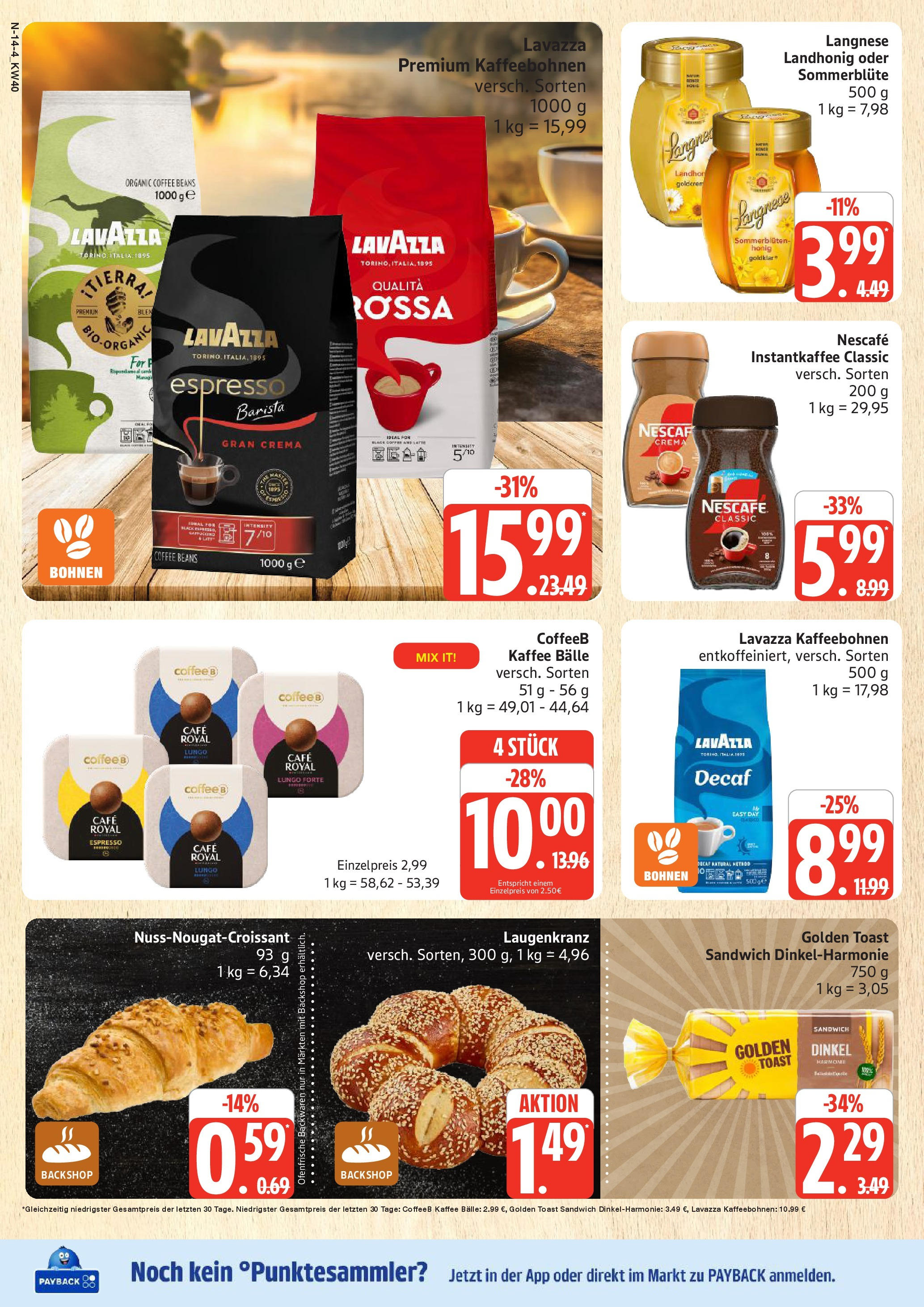 Marktkauf - Marktkauf: Wochenangebote (ab 28.09.2025) » Angebote online | Seite: 14 | Produkte: Lavazza, Nescafe, Kaffee, Toast
