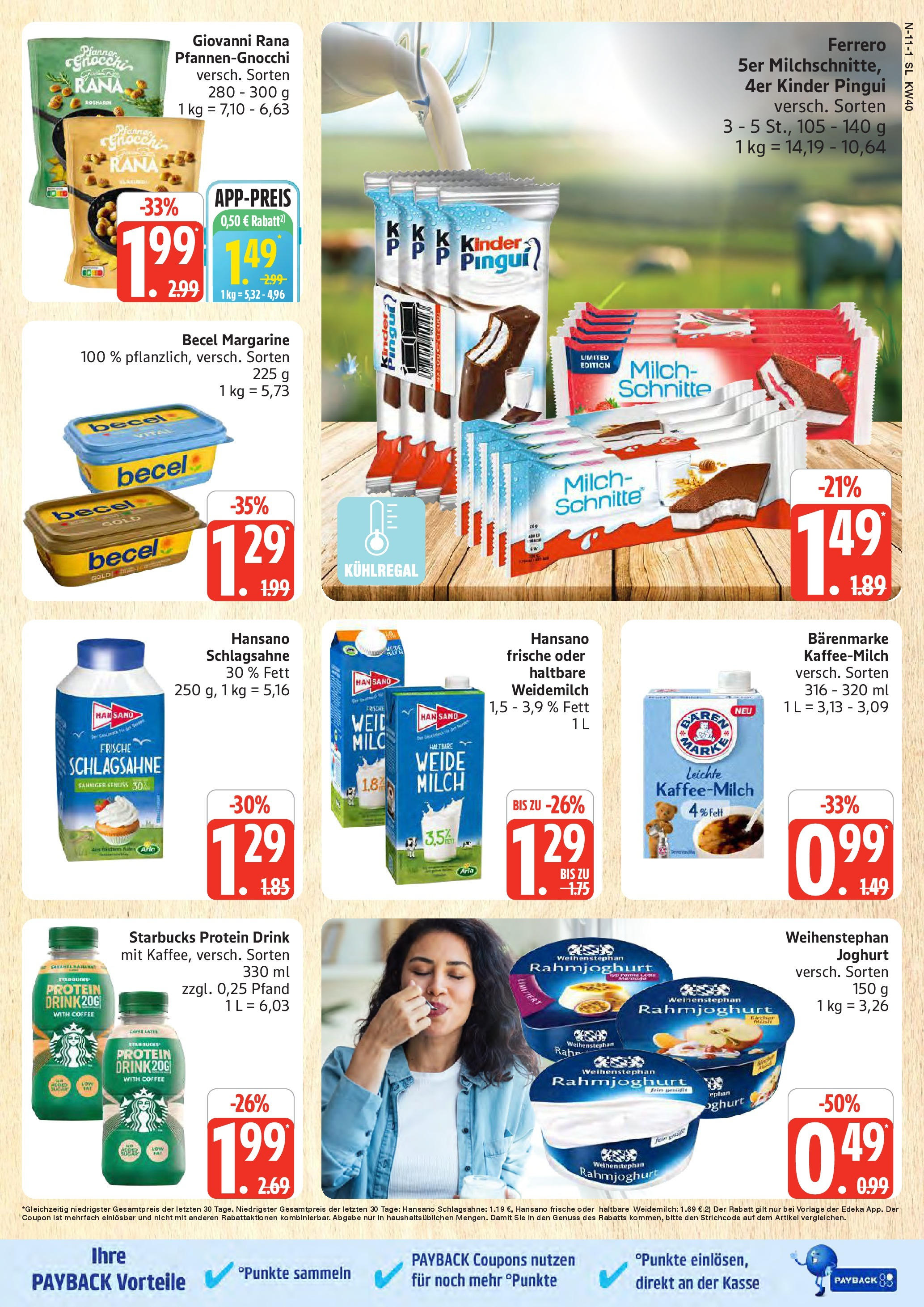 Marktkauf - Marktkauf: Wochenangebote (ab 28.09.2025) » Angebote online | Seite: 11 | Produkte: Margarine, Joghurt, Becel, Starbucks