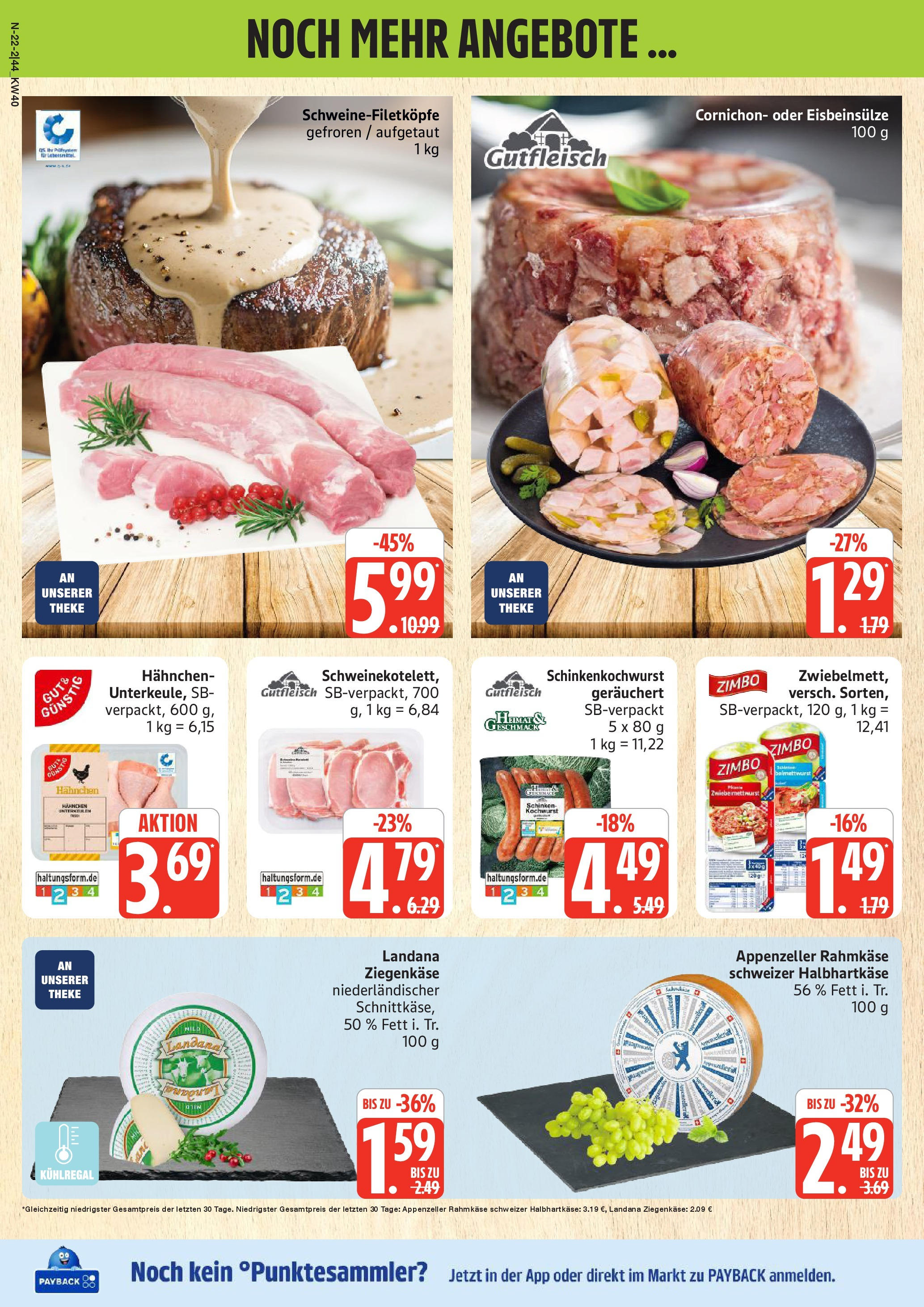 Marktkauf - Marktkauf: Wochenangebote (ab 28.09.2025) » Angebote online | Seite: 22 | Produkte: Hahnchen, Theke, Ziegenkäse, Schinken