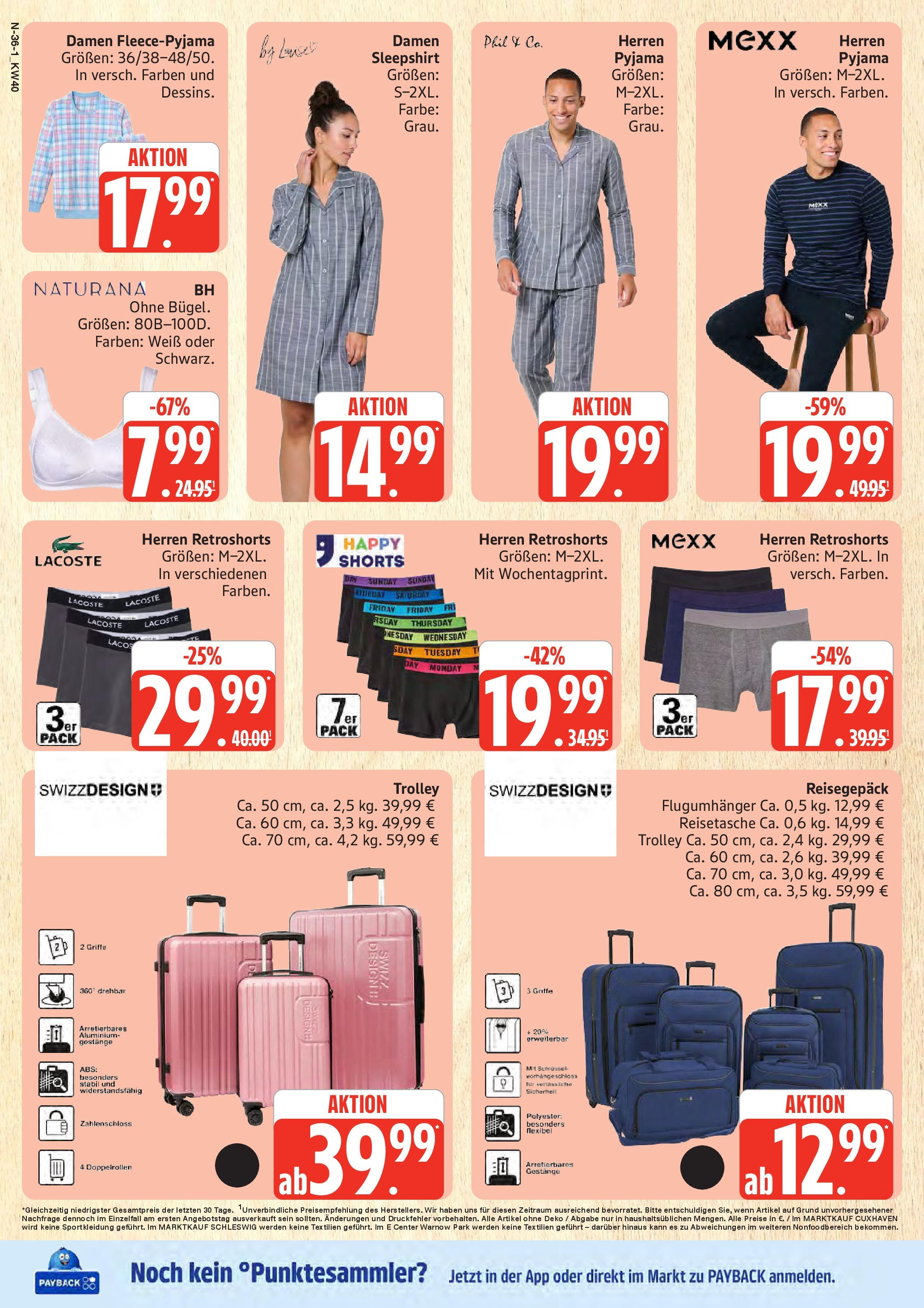 Marktkauf - Marktkauf: Wochenangebote (ab 28.09.2025) » Angebote online | Seite: 36 | Produkte: Pyjama, Reisetasche