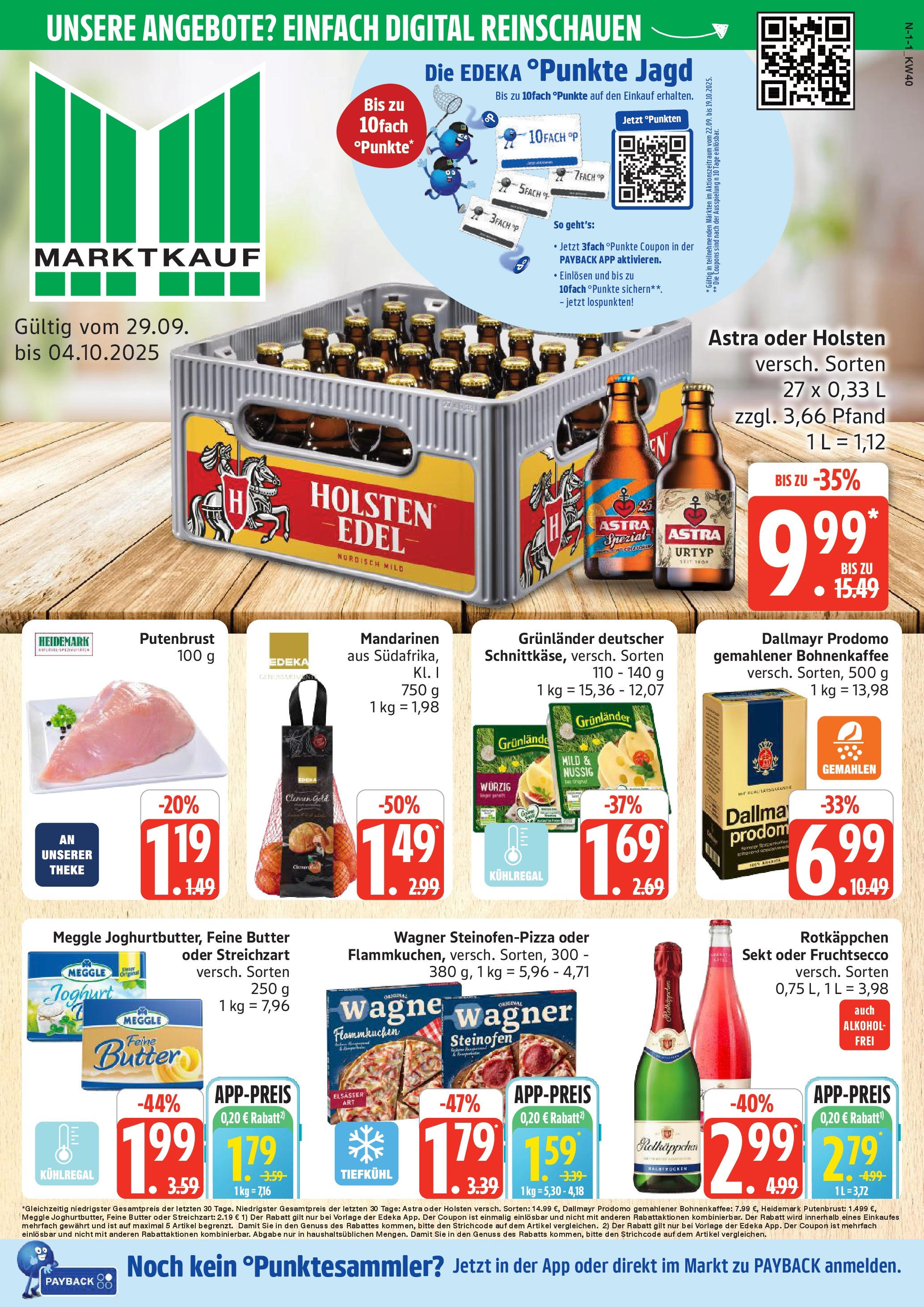 Marktkauf - Marktkauf: Wochenangebote (ab 28.09.2025) » Angebote online | Seite: 1 | Produkte: Sekt, Astra, Rotkäppchen, Dallmayr prodomo