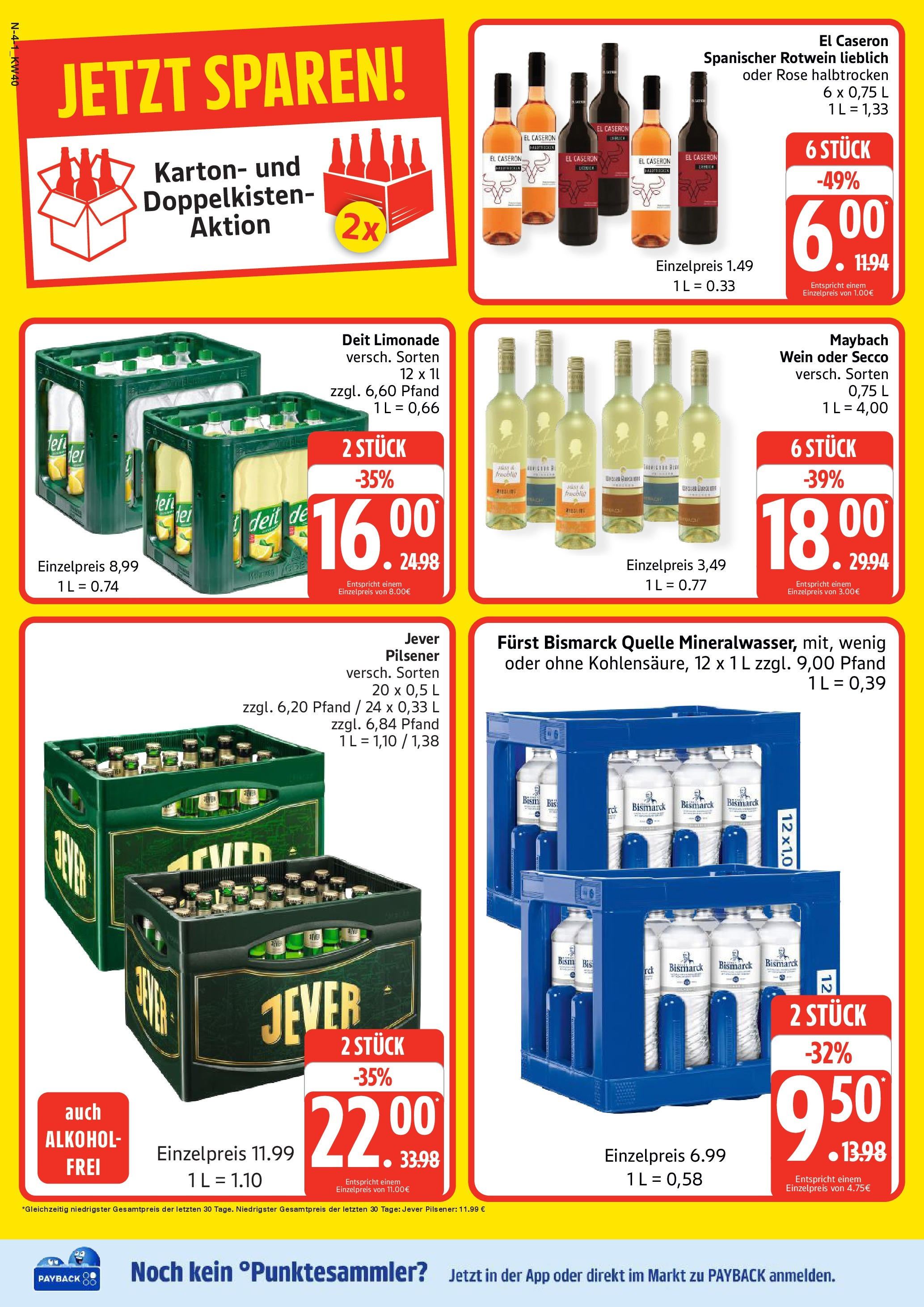 Marktkauf - Marktkauf: Wochenangebote (ab 28.09.2025) » Angebote online | Seite: 4 | Produkte: Rotwein, Limonade, Jever, Wein