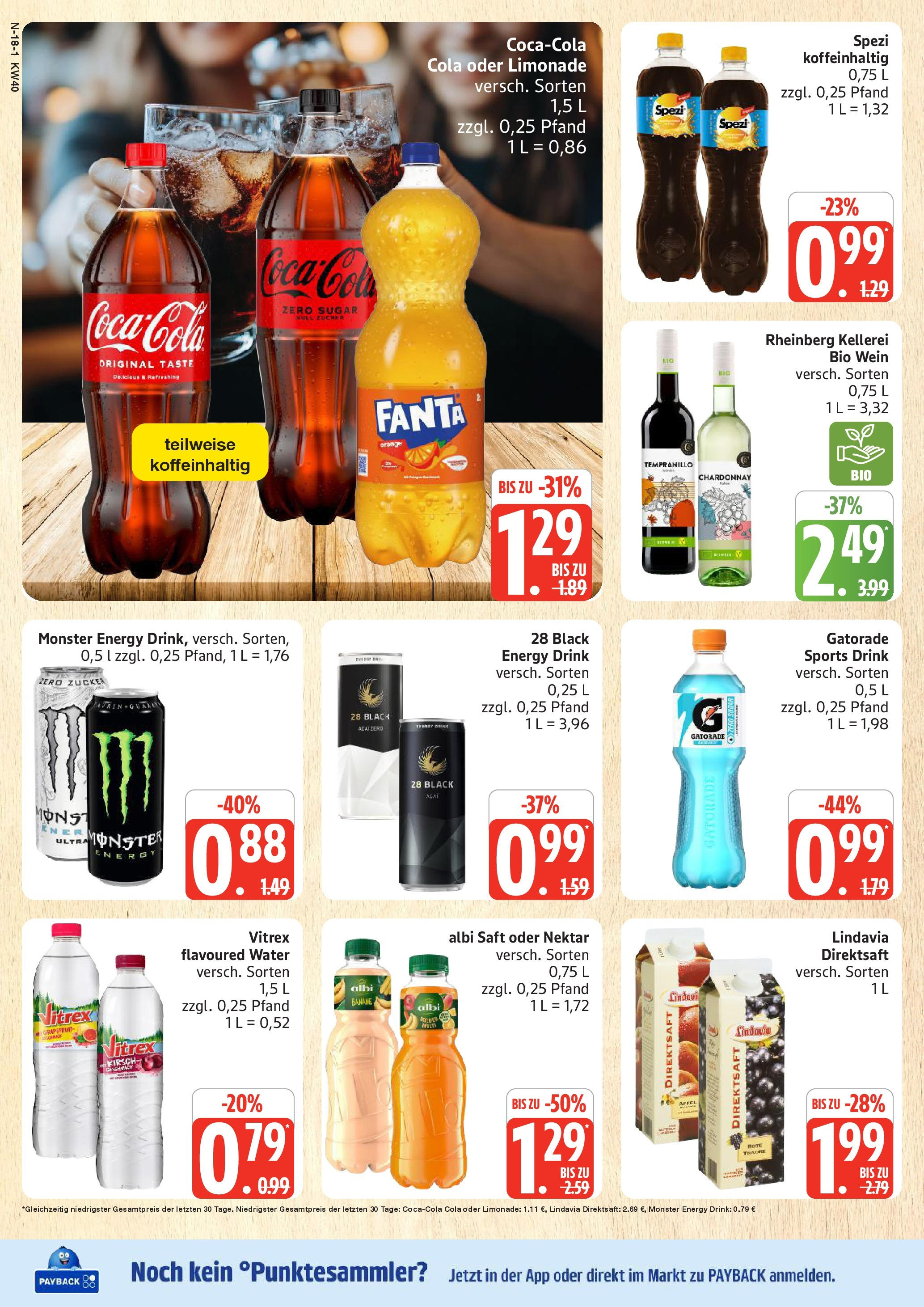 Marktkauf - Marktkauf: Wochenangebote (ab 28.09.2025) » Angebote online | Seite: 18 | Produkte: Energy, Äpfel, Limonade, Monster