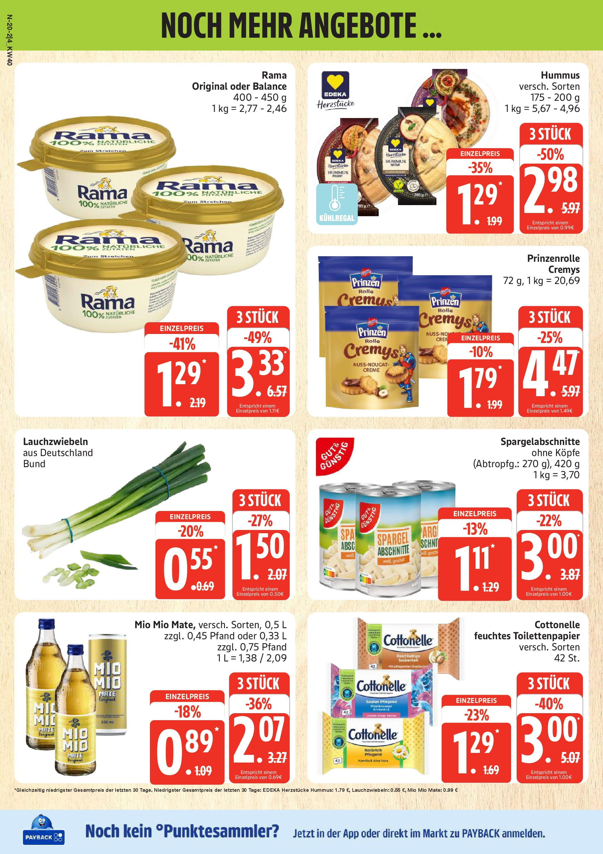 Marktkauf - Marktkauf: Wochenangebote (ab 28.09.2025) » Angebote online | Seite: 20 | Produkte: Mio mio mate, Creme, Toilettenpapier, Feuchtes Toilettenpapier