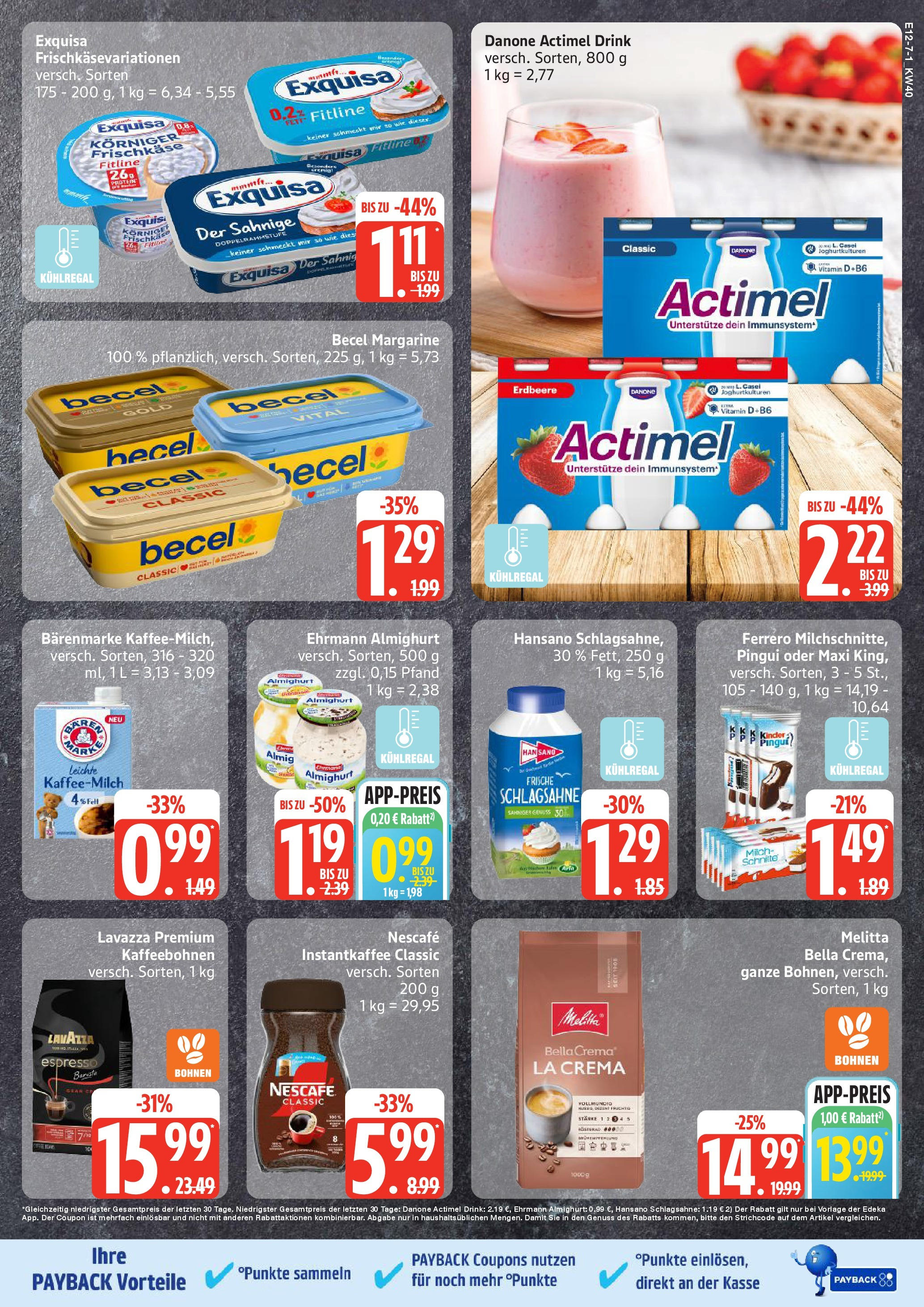 Edeka prospekt Sterup (ab 28.09.2025) » Angebote Online | Seite: 7 | Produkte: Ehrmann almighurt, Schlagsahne, Exquisa, Frischkase Edeka prospekt Sterup (ab 28.09.2025) » Angebote Online | Seite: 7 | Produkte: Ehrmann almighurt, Schlagsahne, Exquisa, Frischkase