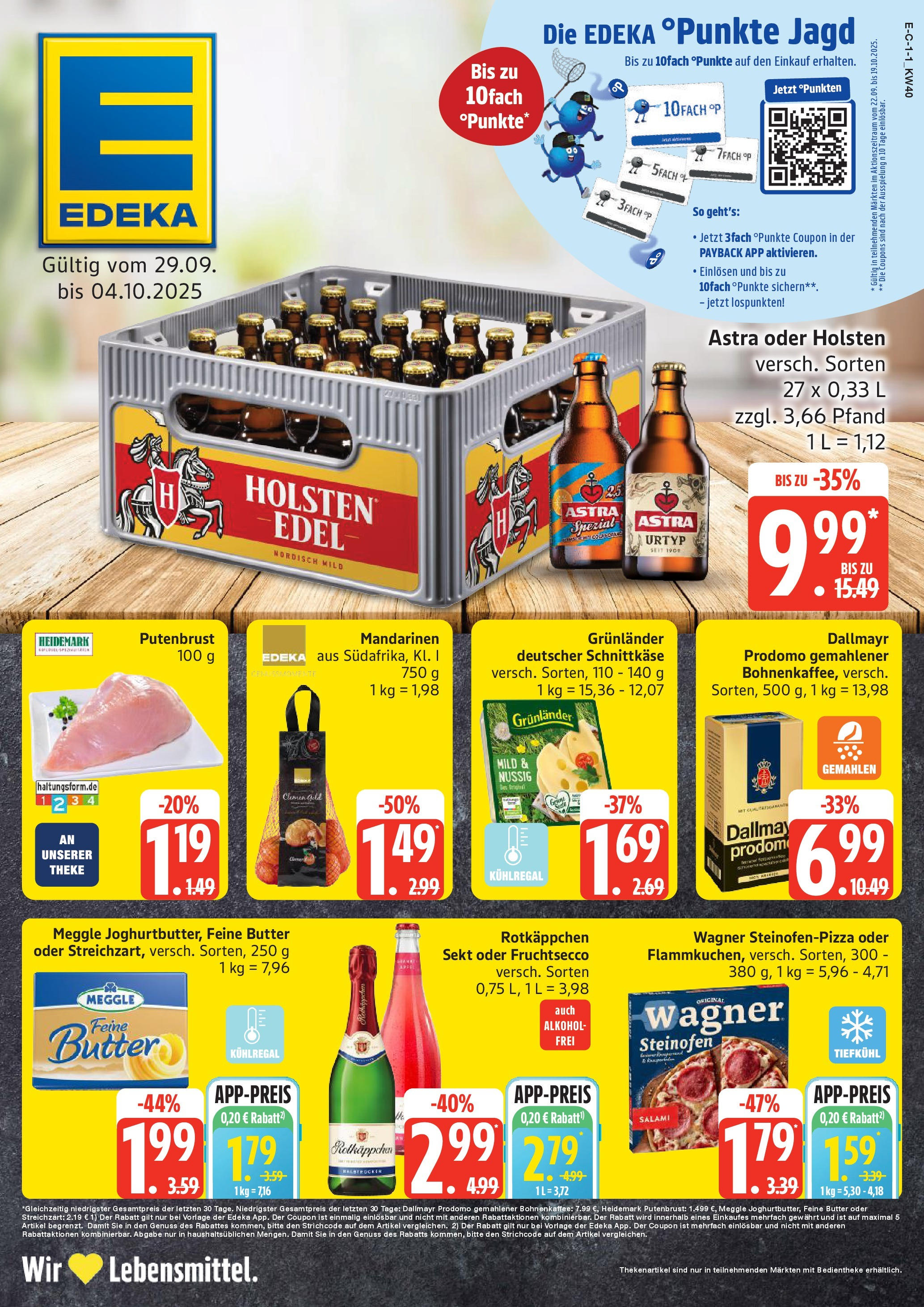 Edeka prospekt Elmshorn	 (ab 28.09.2025) » Angebote Online | Seite: 1 | Produkte: Mandarinen, Fruchtsecco, Rotkäppchen, Salami