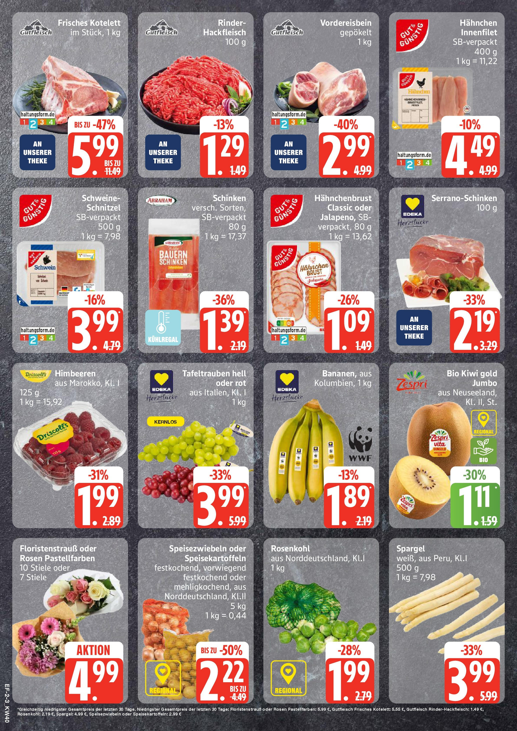 Edeka prospekt Schellhorn	 (ab 28.09.2025) » Angebote Online | Seite: 2 | Produkte: Himbeeren, Theke, Schnitzel, Kiwi