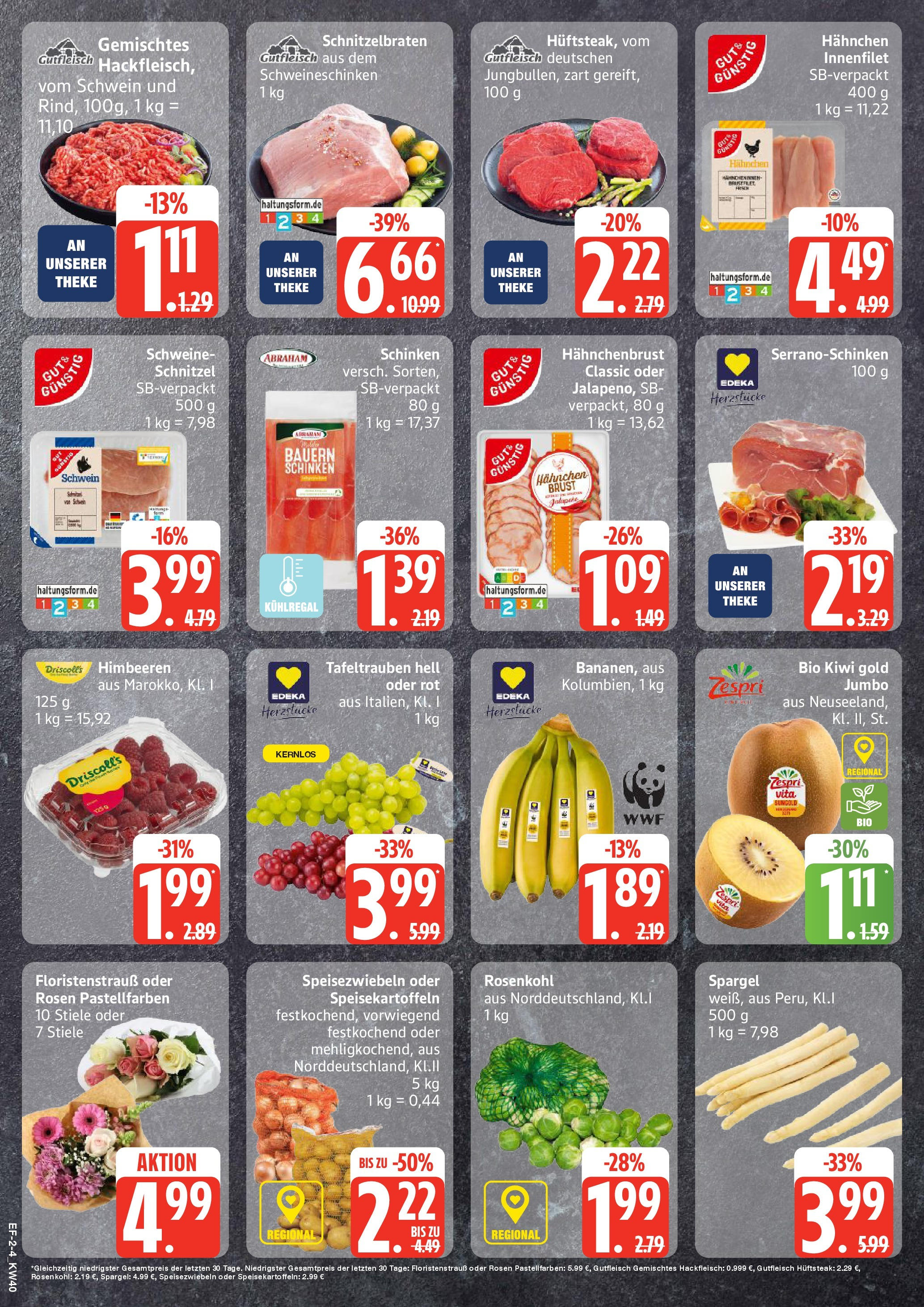 Edeka prospekt Rostock	 (ab 28.09.2025) » Angebote Online | Seite: 2 | Produkte: Theke, Bananen, Spargel, Schnitzel