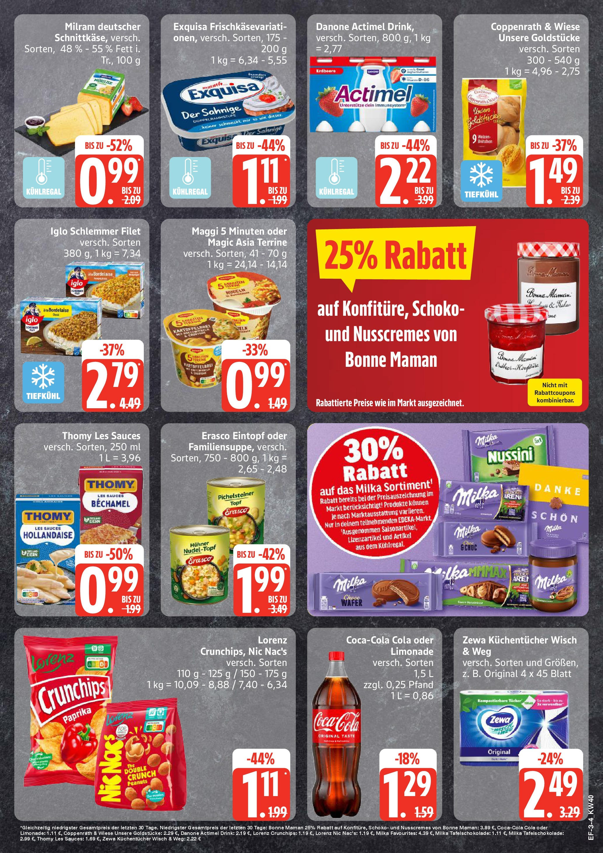 Edeka prospekt Rostock	 (ab 28.09.2025) » Angebote Online | Seite: 3 | Produkte: Iglo, Zewa, Limonade, Paprika