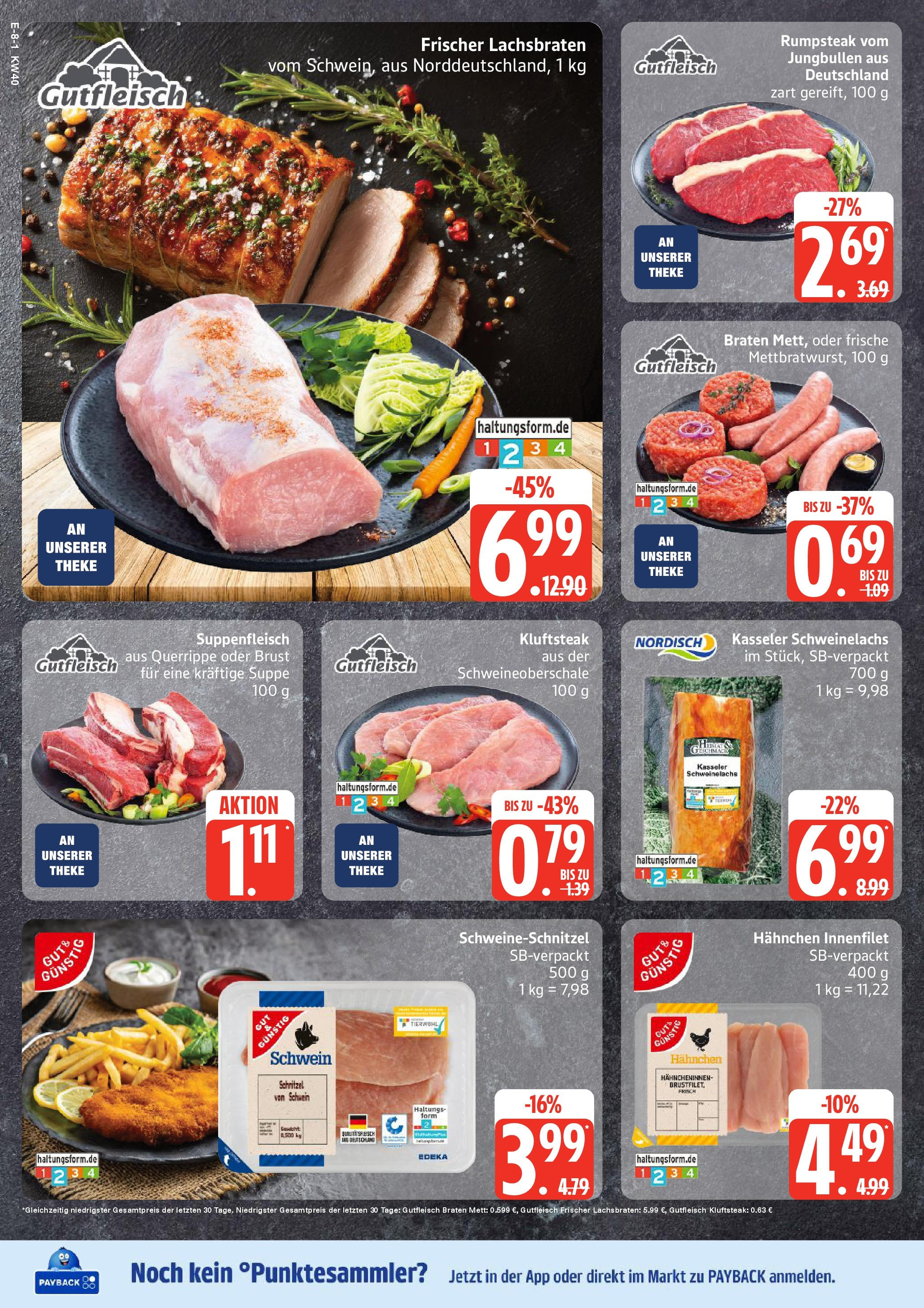 Edeka prospekt Hamburg	 (ab 28.09.2025) » Angebote Online | Seite: 8 | Produkte: Hahnchen, Theke, Suppenfleisch, Steak