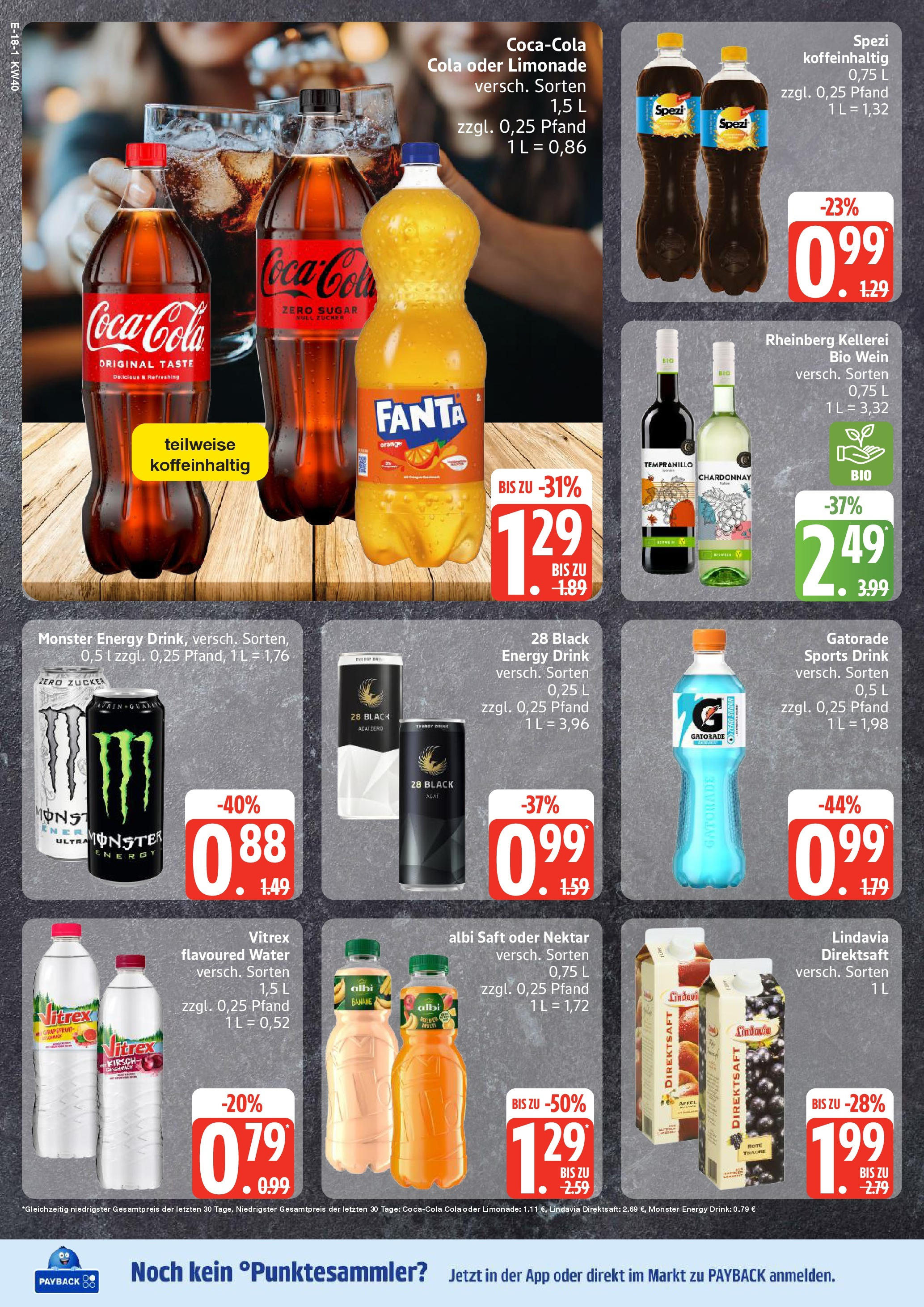 Edeka prospekt Hamburg	 (ab 28.09.2025) » Angebote Online | Seite: 18 | Produkte: Äpfel, Limonade, Monster, Zucker