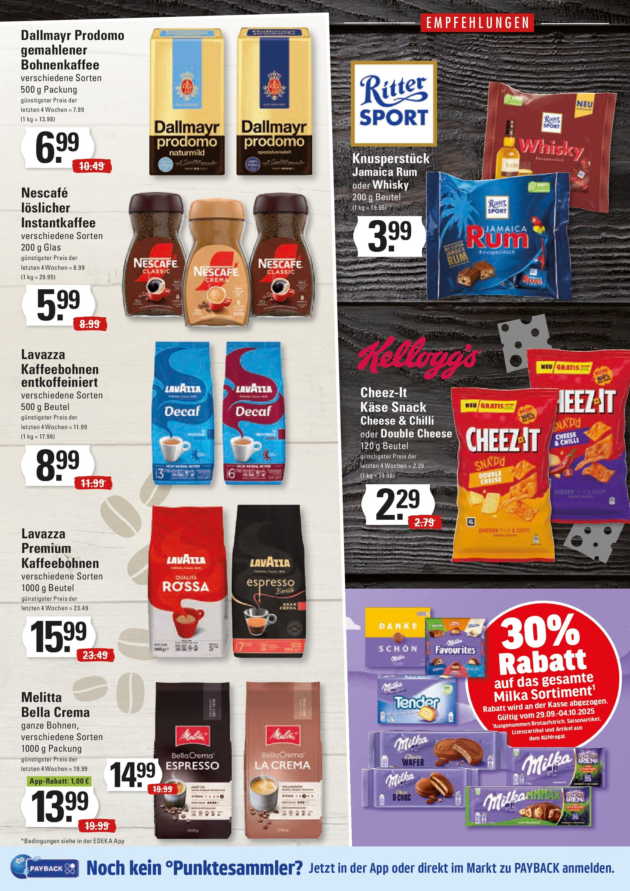 Edeka prospekt Hamburg	 (ab 28.09.2025) » Angebote Online | Seite: 13 | Produkte: Melitta, Käse, Ritter sport, Dallmayr prodomo