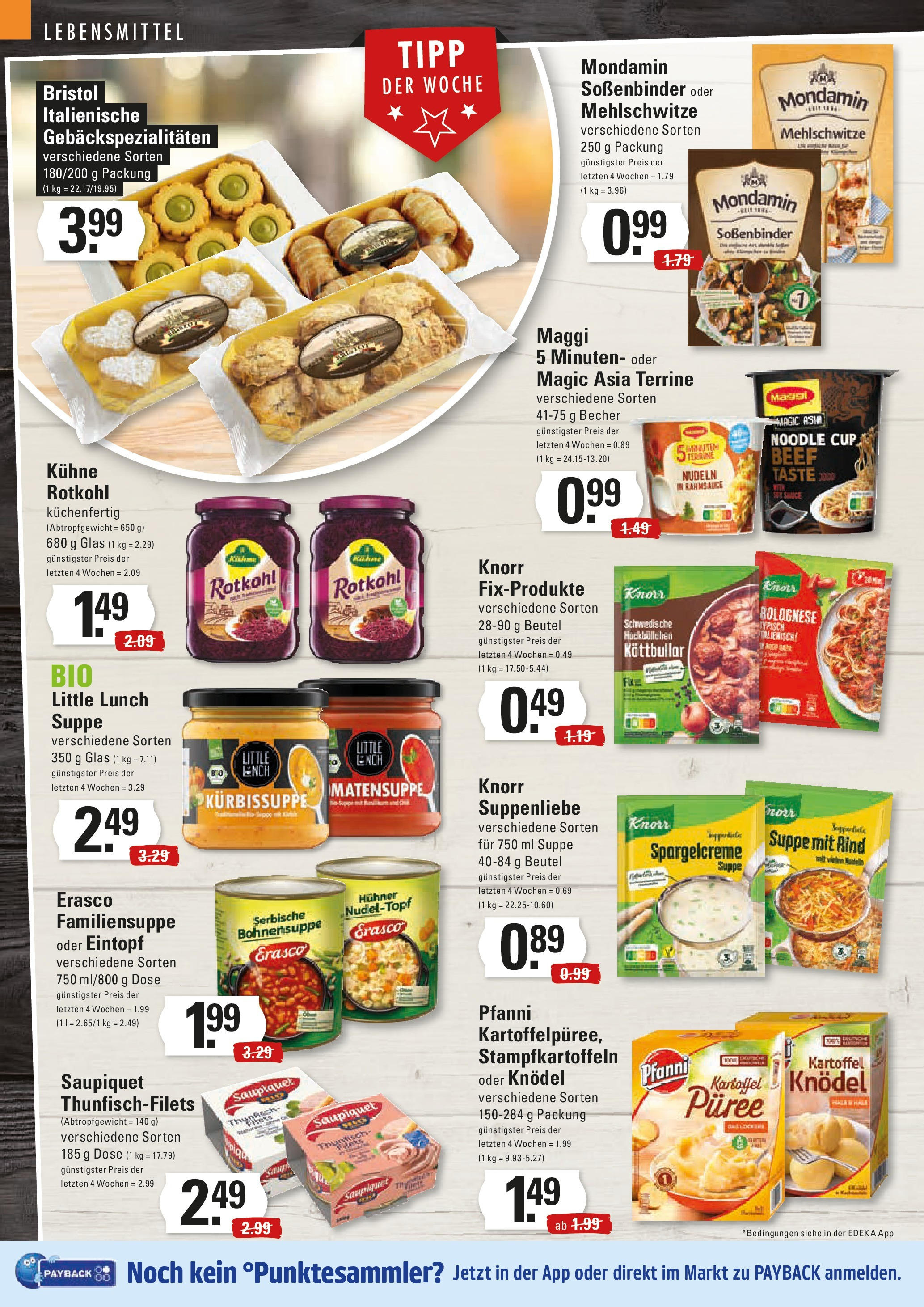 Edeka prospekt Hamburg	 (ab 28.09.2025) » Angebote Online | Seite: 14 | Produkte: Thunfisch, Knorr, Nudeln, Erasco