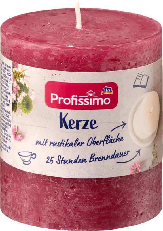 Profissimo Kerze rustik 80/68 bordeaux