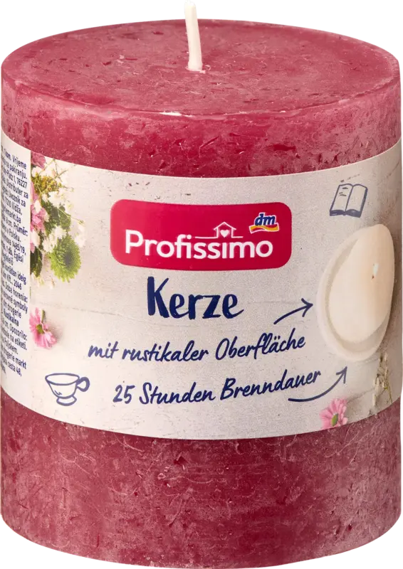 Profissimo Kerze rustik 80/68 bordeaux
