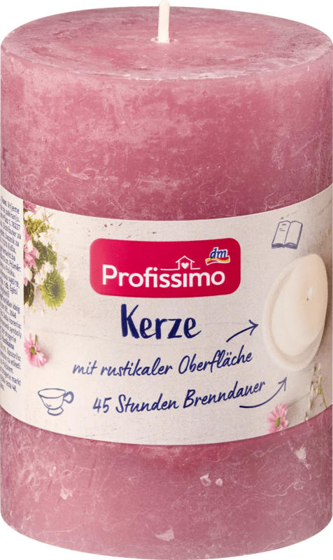 Profissimo Kerze rustik 100/68 rosa