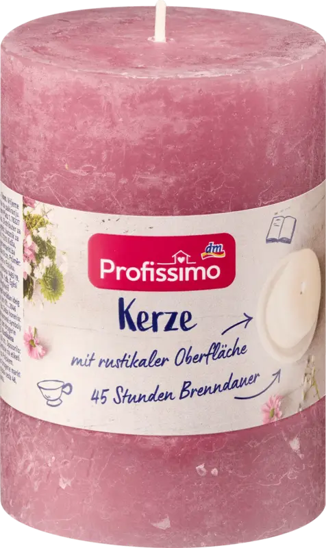 Profissimo Kerze rustik 100/68 rosa